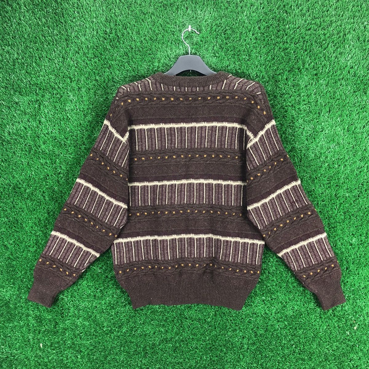 Lindbergh Vintage 80's Lindbergh Cable Knit Wool Sweater Coogi Style Size US M / EU 48-50 / 2 - 4 Thumbnail