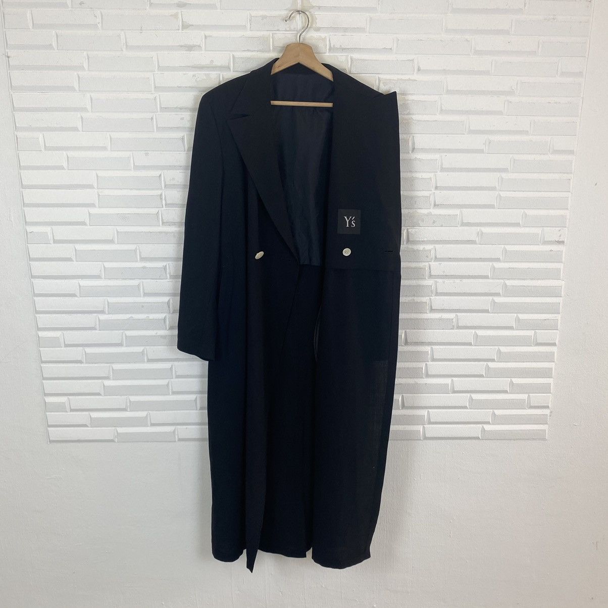 Yohji Yamamoto ☀️Y's Yohji Yamamoto Black Long Coat Size US M / EU 48-50 / 2 - 15 Thumbnail