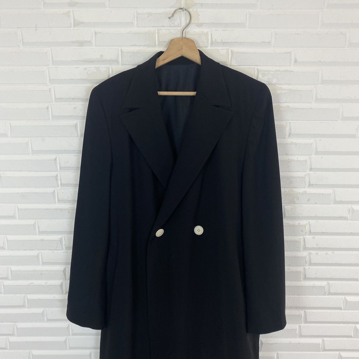 Yohji Yamamoto ☀️Y's Yohji Yamamoto Black Long Coat Size US M / EU 48-50 / 2 - 8 Thumbnail