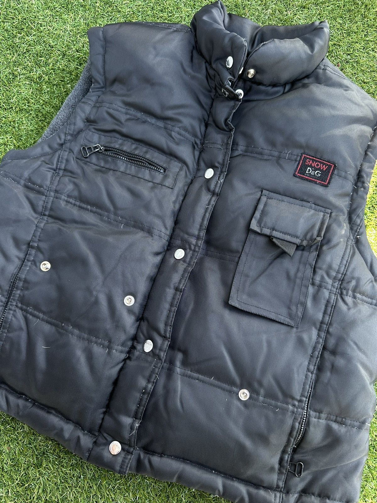 Dolce & Gabbana Vintage 90s Dolce Gabbana Puffer Vest Snow Black Very Rare Size US S / EU 44-46 / 1 - 2 Thumbnail
