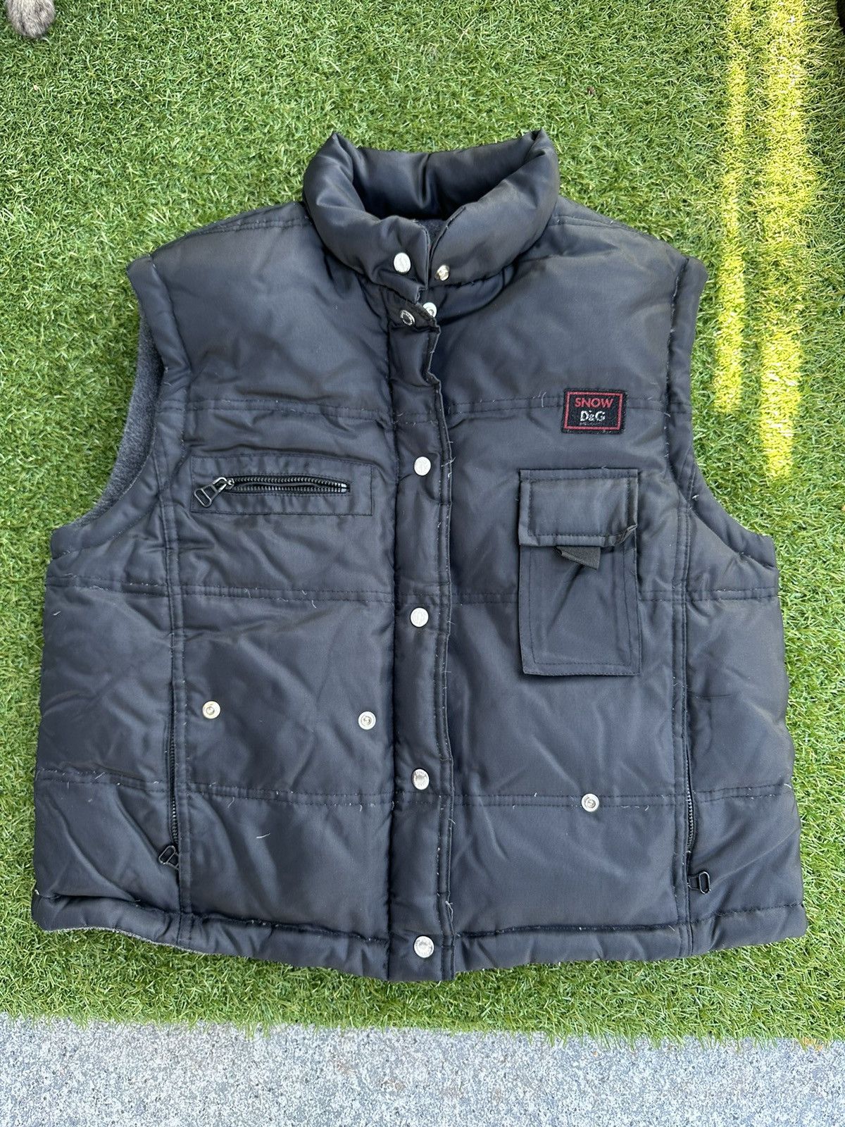 Dolce & Gabbana Vintage 90s Dolce Gabbana Puffer Vest Snow Black Very Rare Size US S / EU 44-46 / 1 - 1 Thumbnail