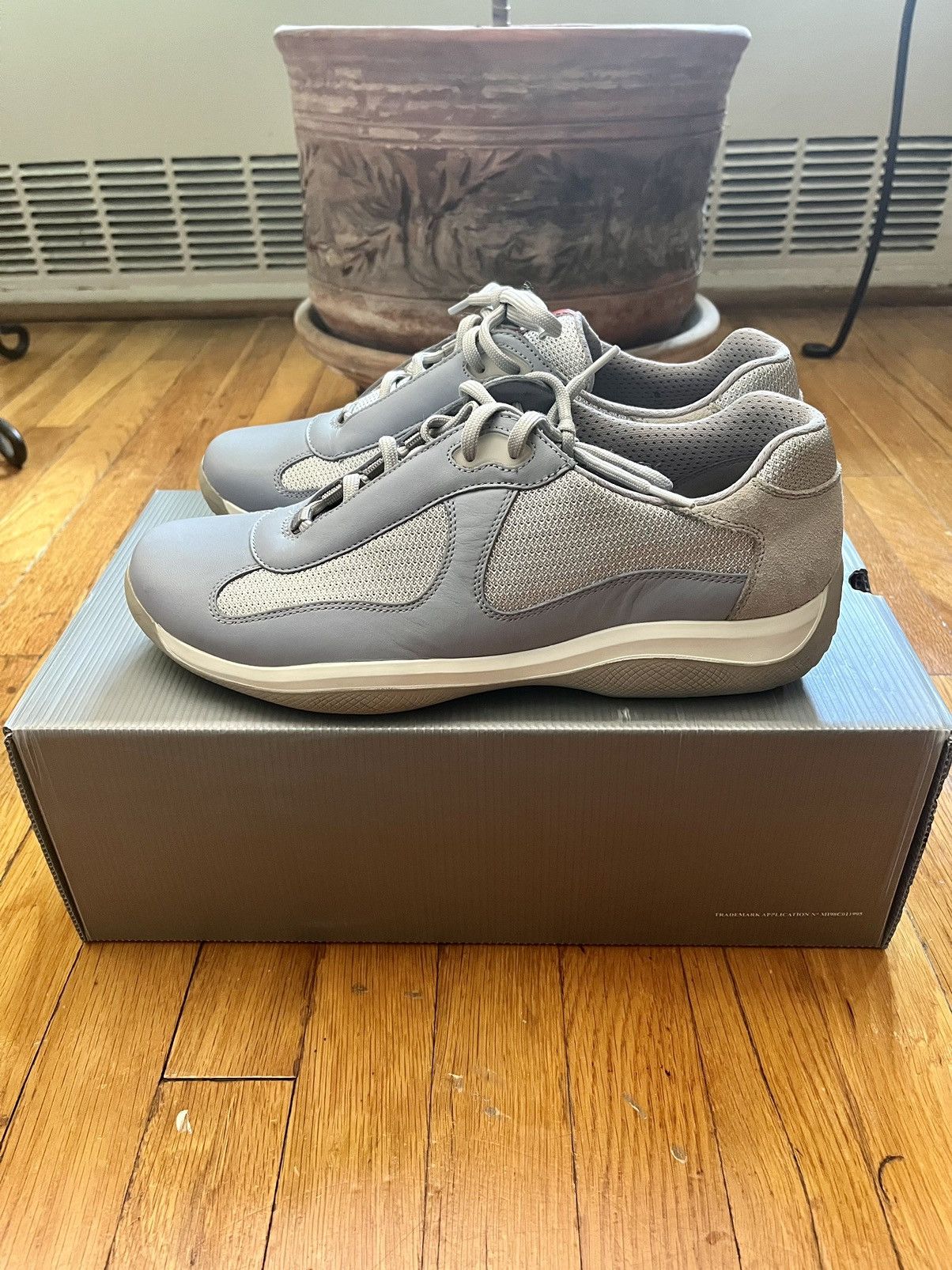 image of Prada America’S Cup Sneakers Grey 10.5, Men's