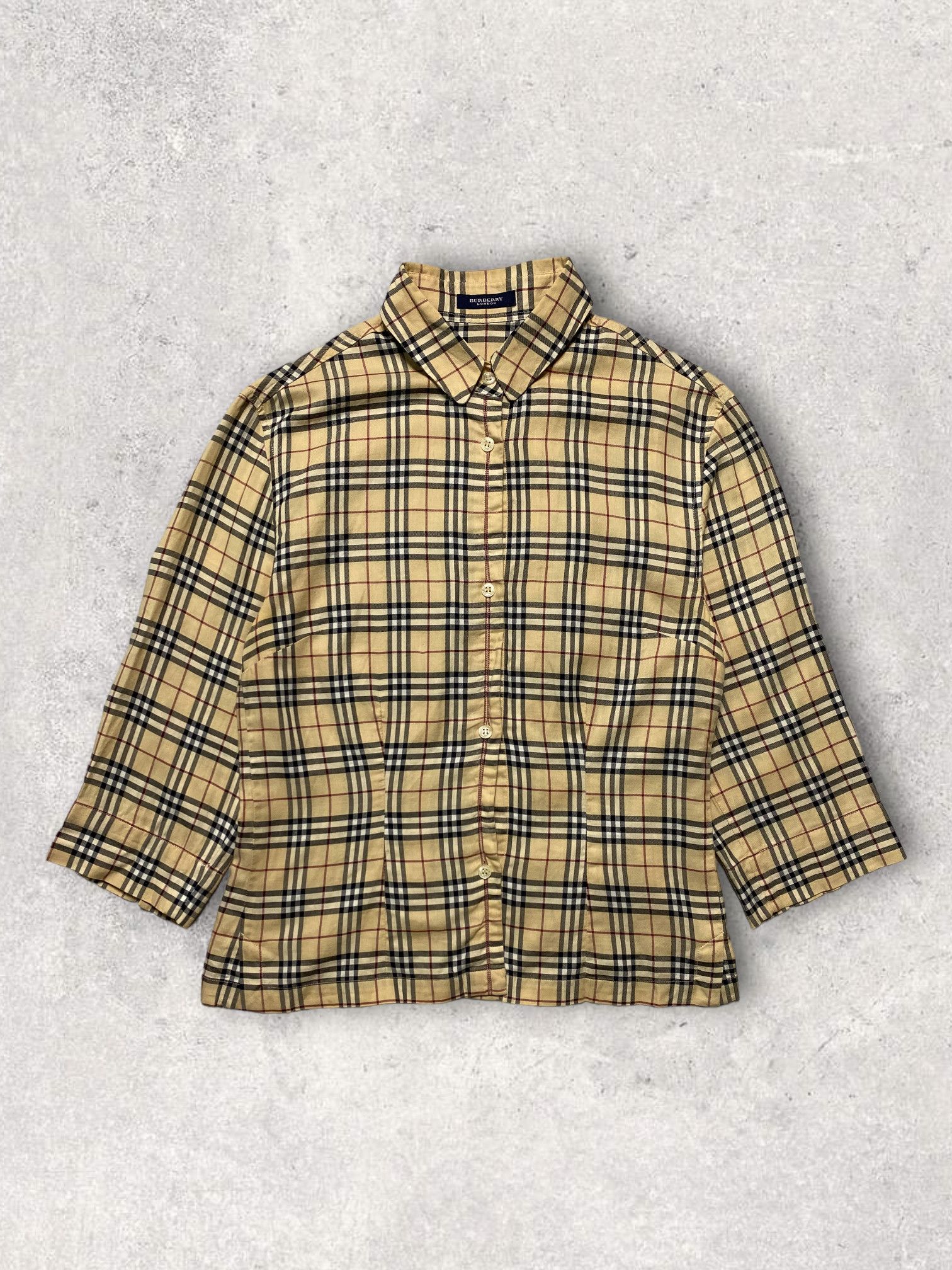 Burberry Burberry shirt nova check vintage 3/4 sleeve y2k 90s Size S / US 4 / IT 40 - 1 Thumbnail