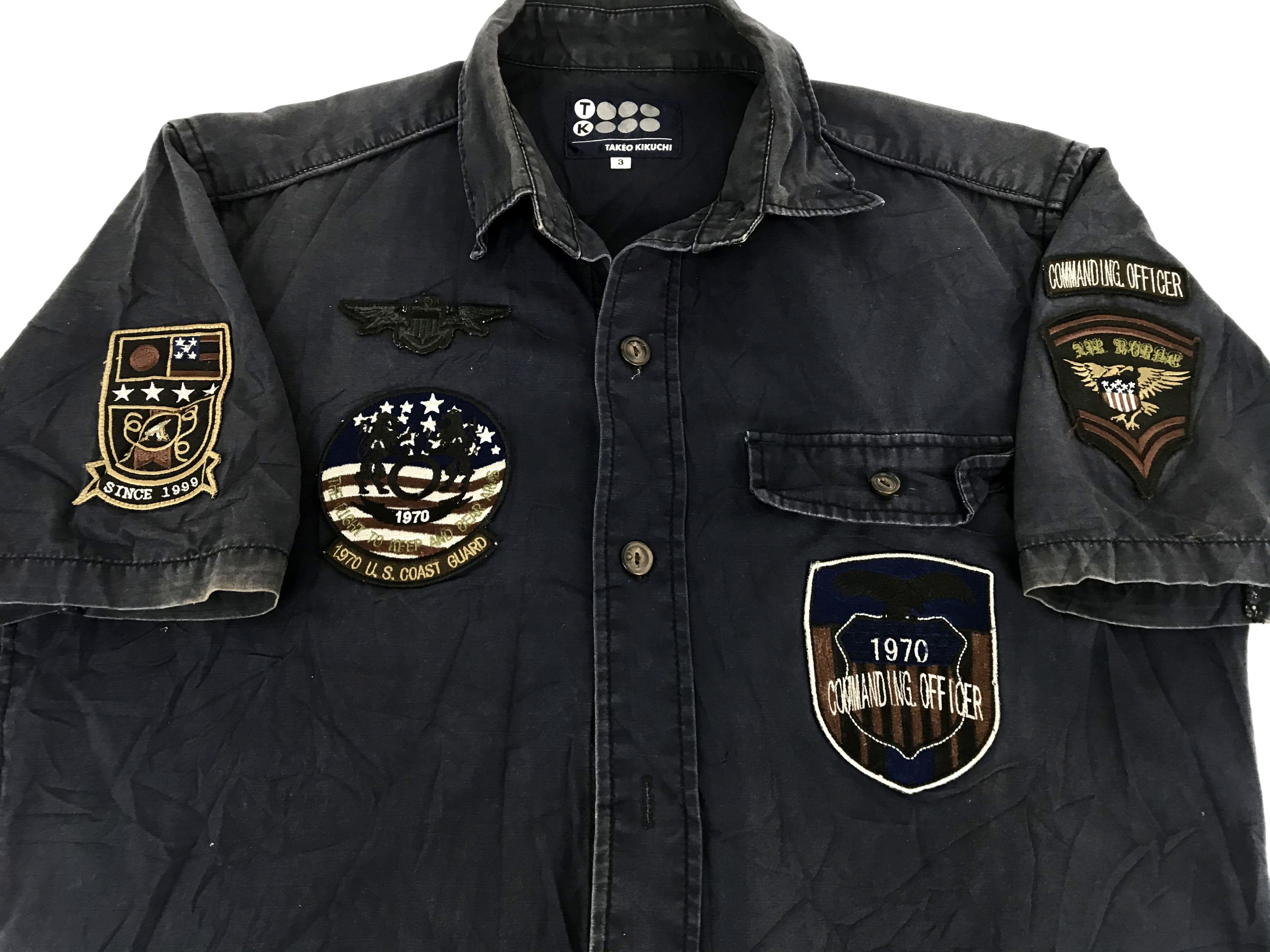 Japanese Brand Military Style Takeo Kikuchi Shirt Workwear Patches Size US M / EU 48-50 / 2 - 3 Thumbnail