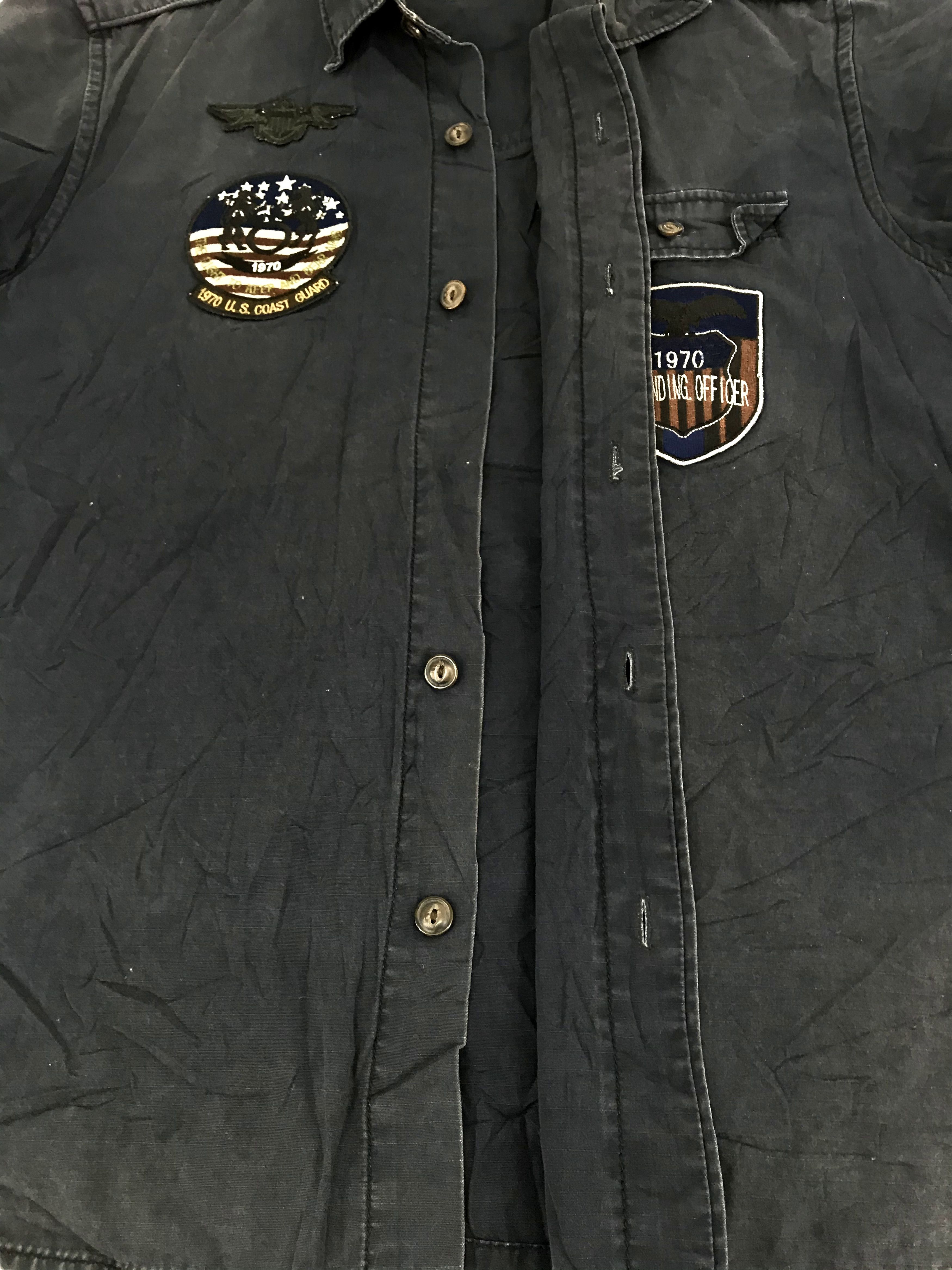 Japanese Brand Military Style Takeo Kikuchi Shirt Workwear Patches Size US M / EU 48-50 / 2 - 4 Thumbnail