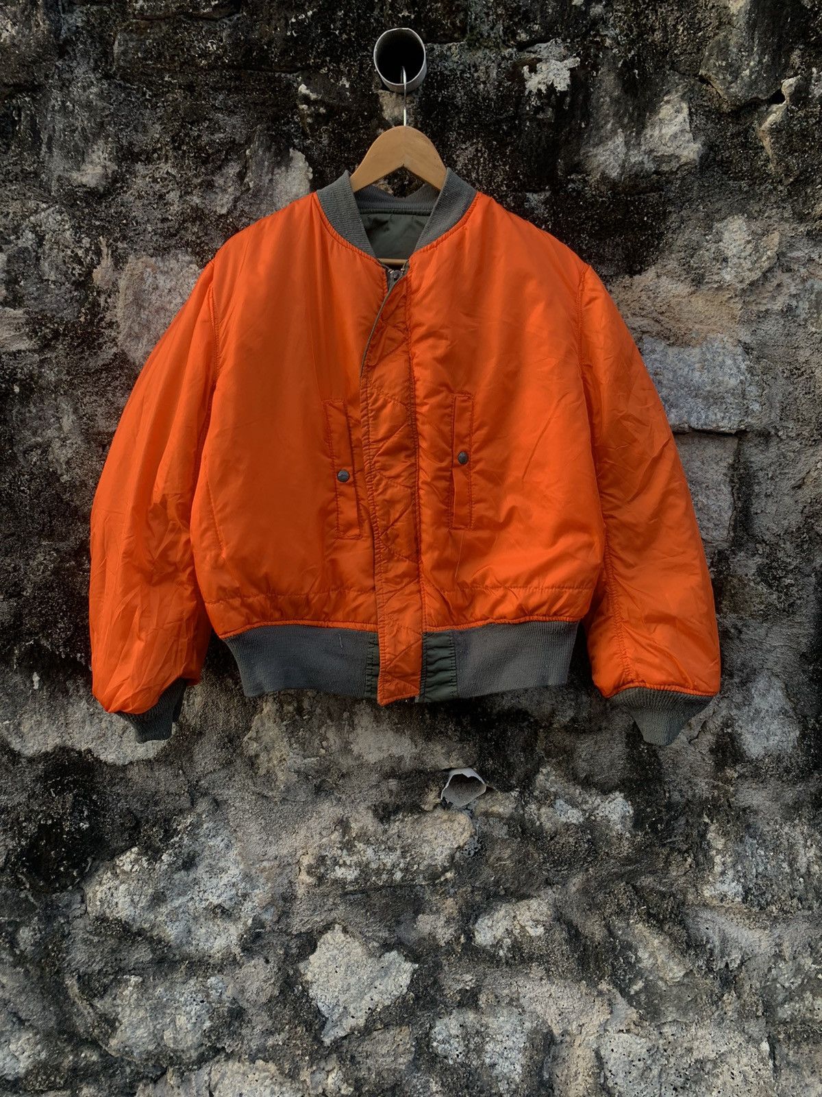 Vintage 80s Alpha Industries Ideal Zipper Reversible Jacket