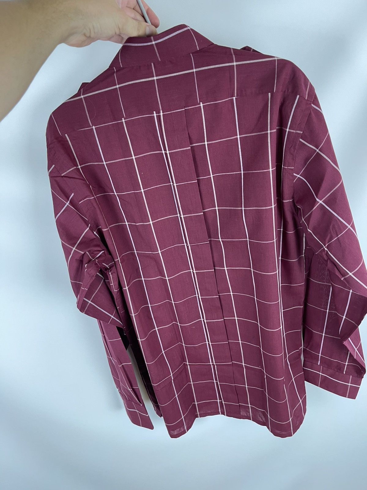 Christian Dior Monsieur Christian Dior Monsieur check burgundy vintage ls shirt Size US L / EU 52-54 / 3 - 11 Thumbnail