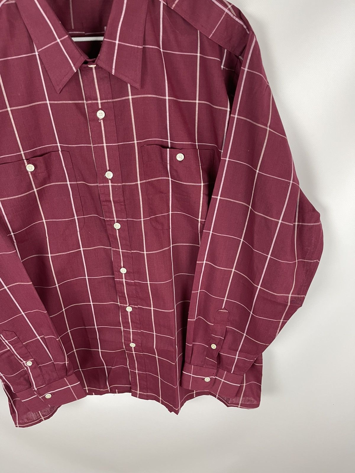 Christian Dior Monsieur Christian Dior Monsieur check burgundy vintage ls shirt Size US L / EU 52-54 / 3 - 5 Thumbnail