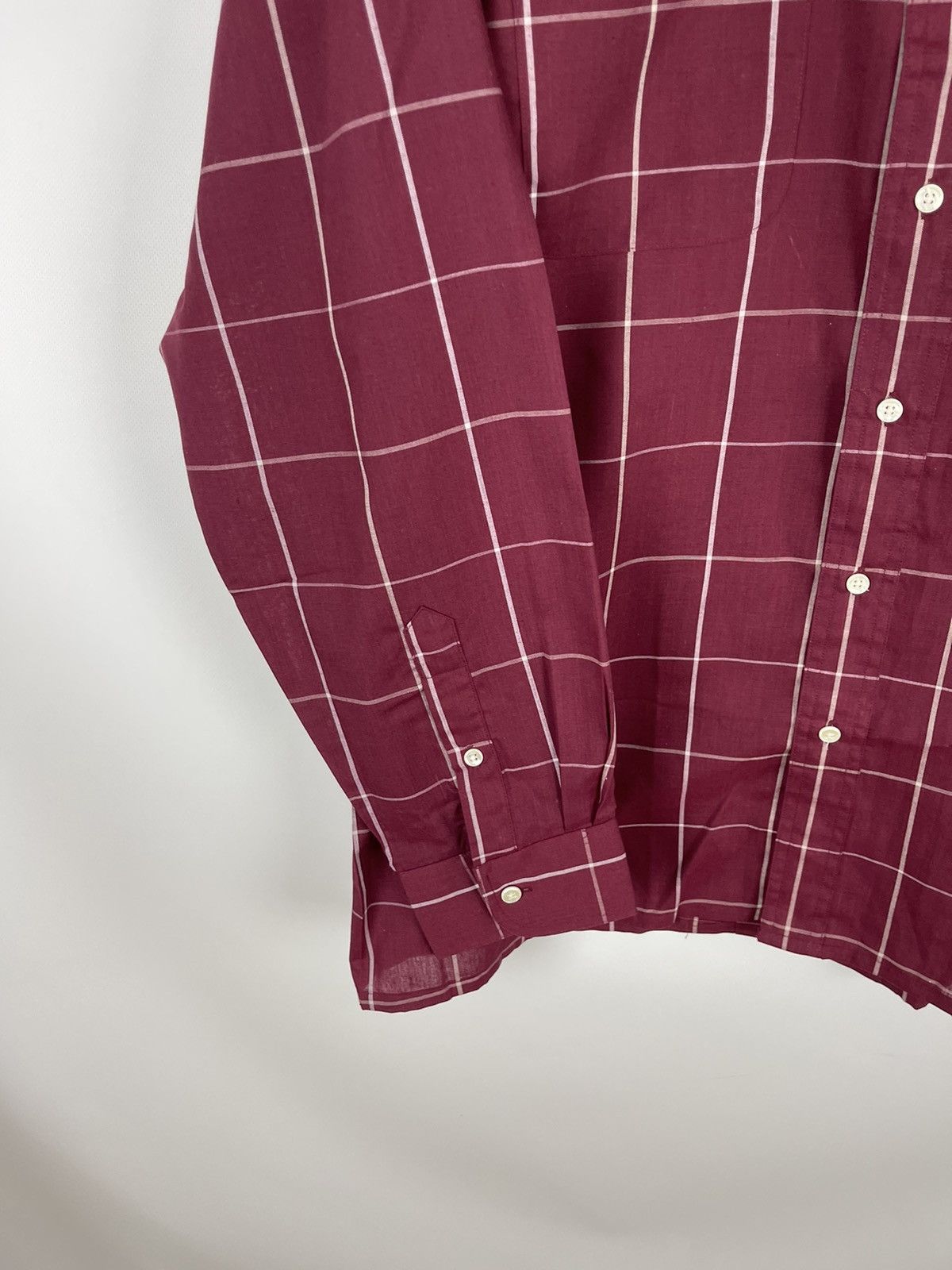Christian Dior Monsieur Christian Dior Monsieur check burgundy vintage ls shirt Size US L / EU 52-54 / 3 - 3 Thumbnail