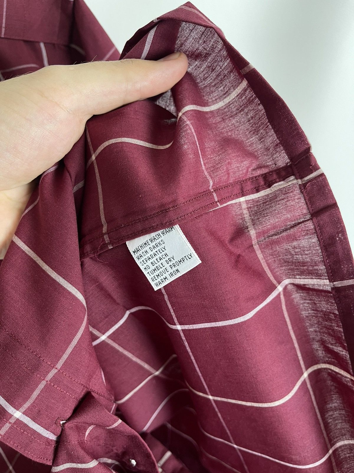Christian Dior Monsieur Christian Dior Monsieur check burgundy vintage ls shirt Size US L / EU 52-54 / 3 - 10 Thumbnail