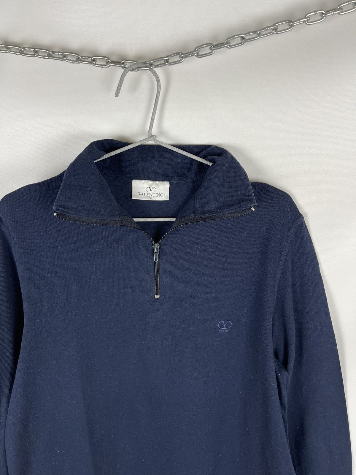 Valentino Valentino Sport 1/4 zip embroidered logo tee shirt Size US M / EU 48-50 / 2 - 4 Thumbnail