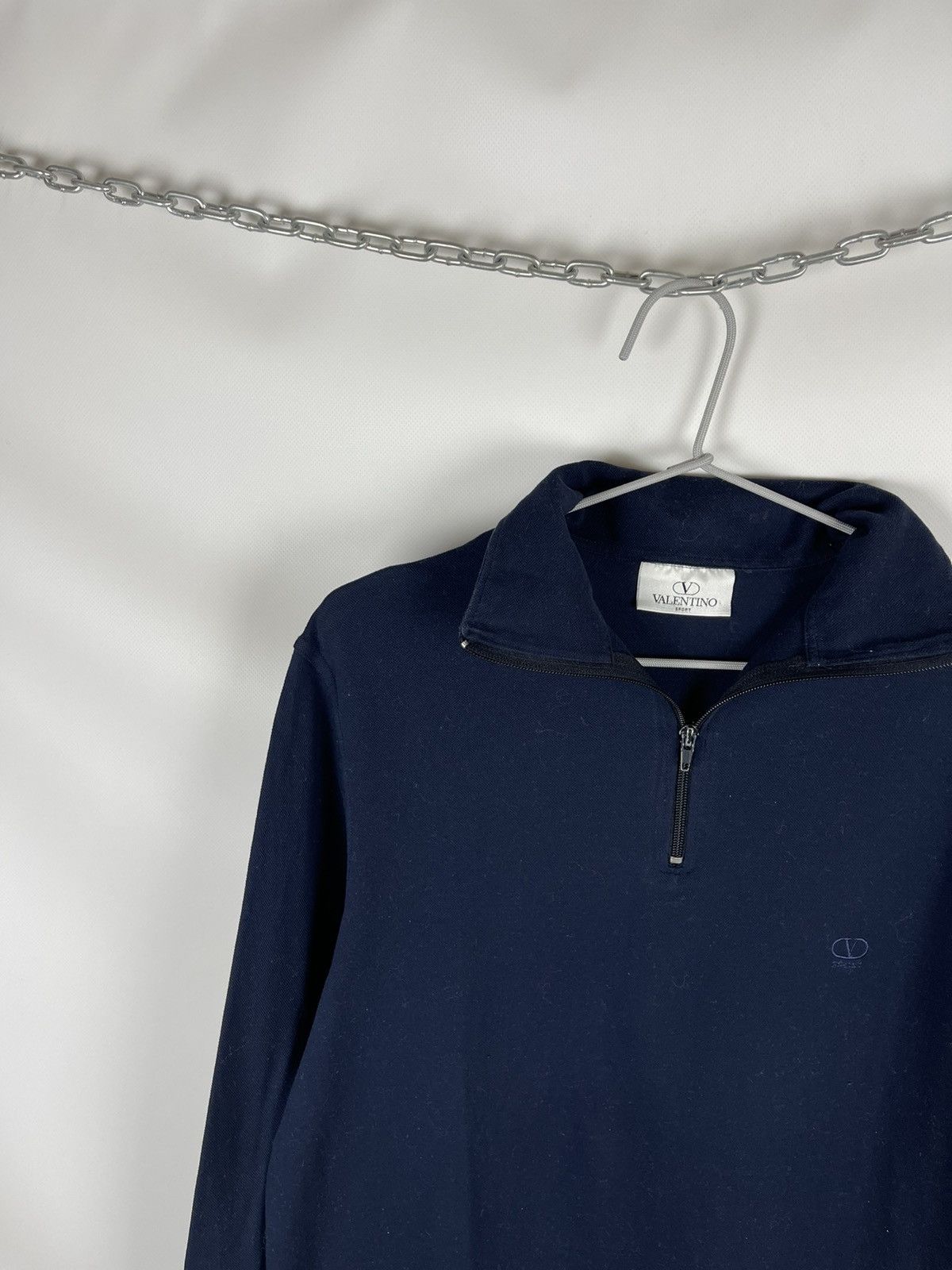 Valentino Valentino Sport 1/4 zip embroidered logo tee shirt Size US M / EU 48-50 / 2 - 2 Thumbnail