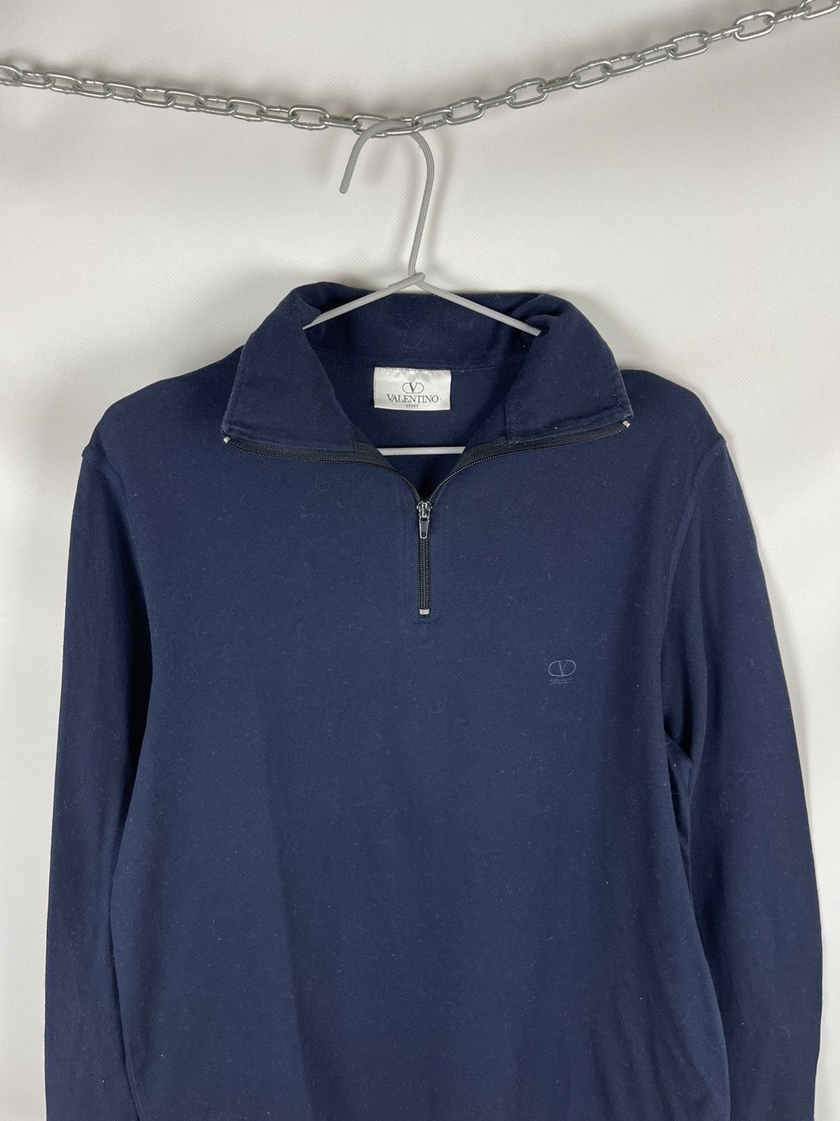 Valentino Valentino Sport 1/4 zip embroidered logo tee shirt Size US M / EU 48-50 / 2 - 7 Thumbnail