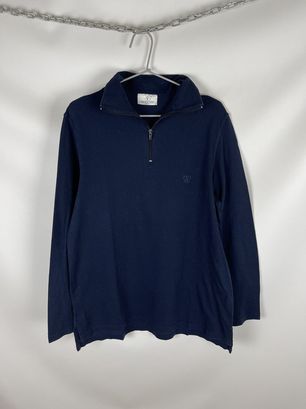 Valentino Valentino Sport 1/4 zip embroidered logo tee shirt Size US M / EU 48-50 / 2 - 1 Thumbnail