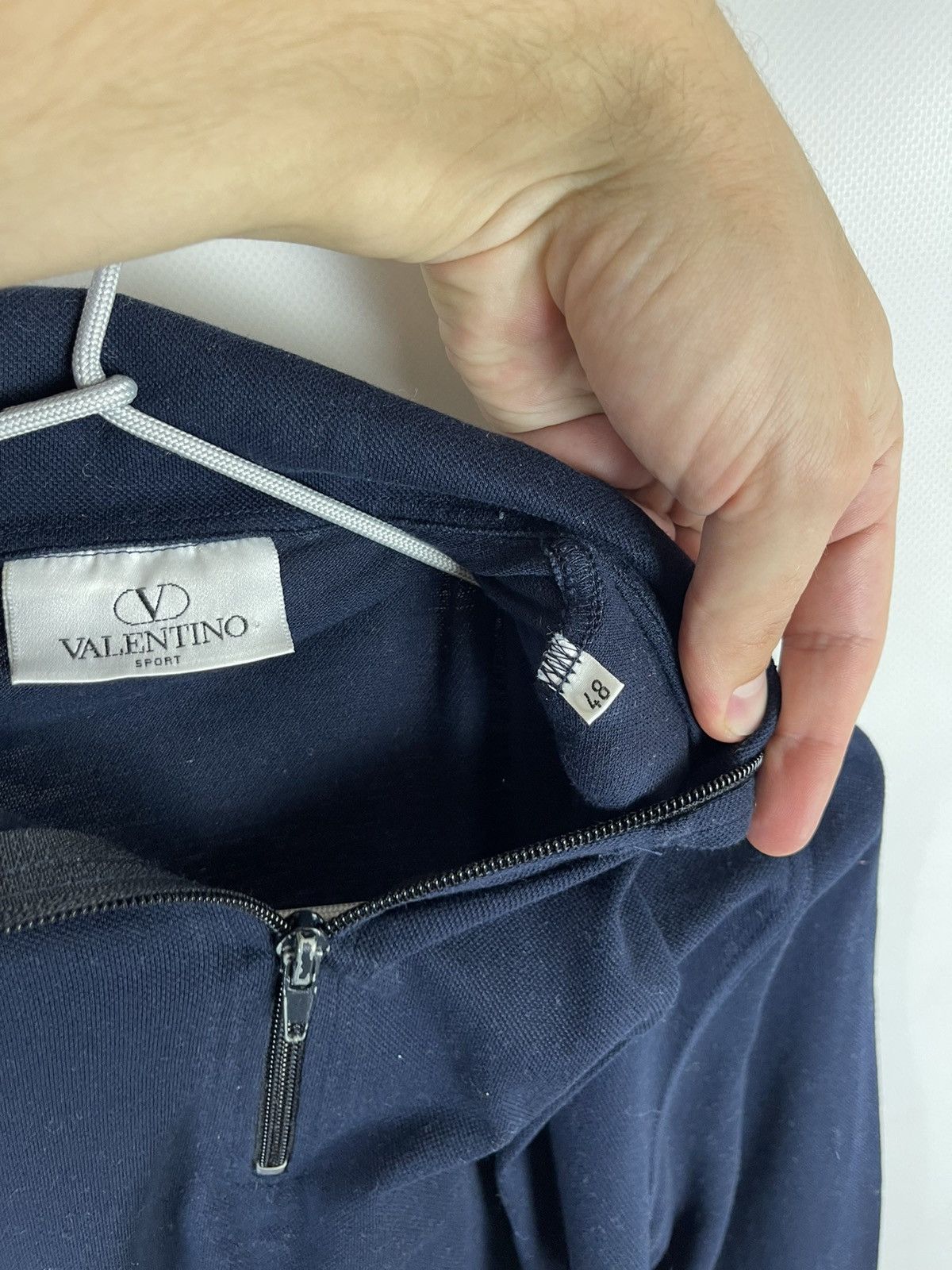 Valentino Valentino Sport 1/4 zip embroidered logo tee shirt Size US M / EU 48-50 / 2 - 9 Thumbnail