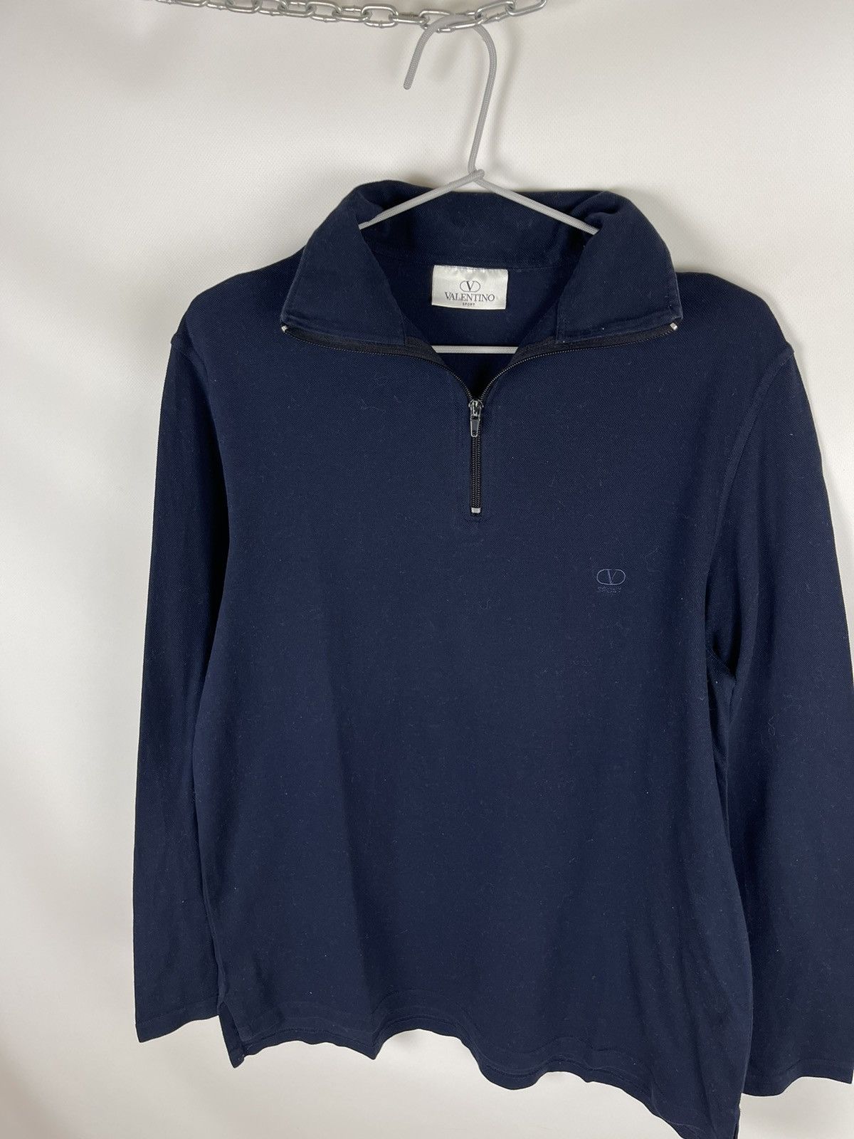 Valentino Valentino Sport 1/4 zip embroidered logo tee shirt Size US M / EU 48-50 / 2 - 6 Thumbnail