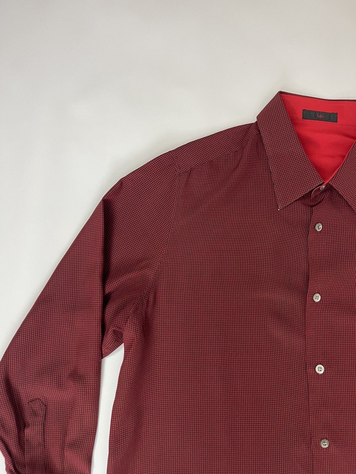 BIJAN RRP $2000 Bijan pure silk dot pattern cropped sleeve shirt Size US S / EU 44-46 / 1 - 4 Thumbnail