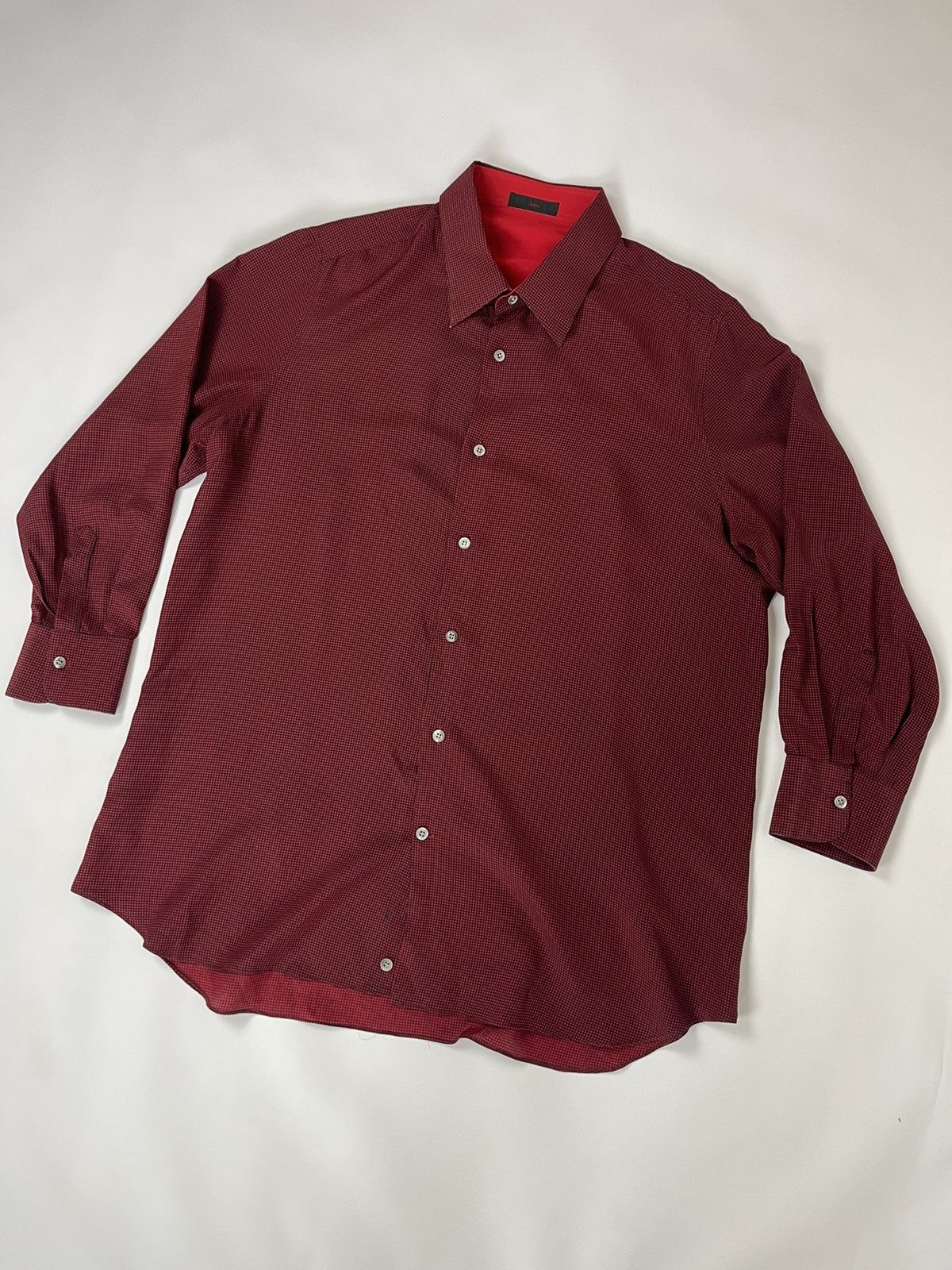 BIJAN RRP $2000 Bijan pure silk dot pattern cropped sleeve shirt Size US S / EU 44-46 / 1 - 1 Thumbnail