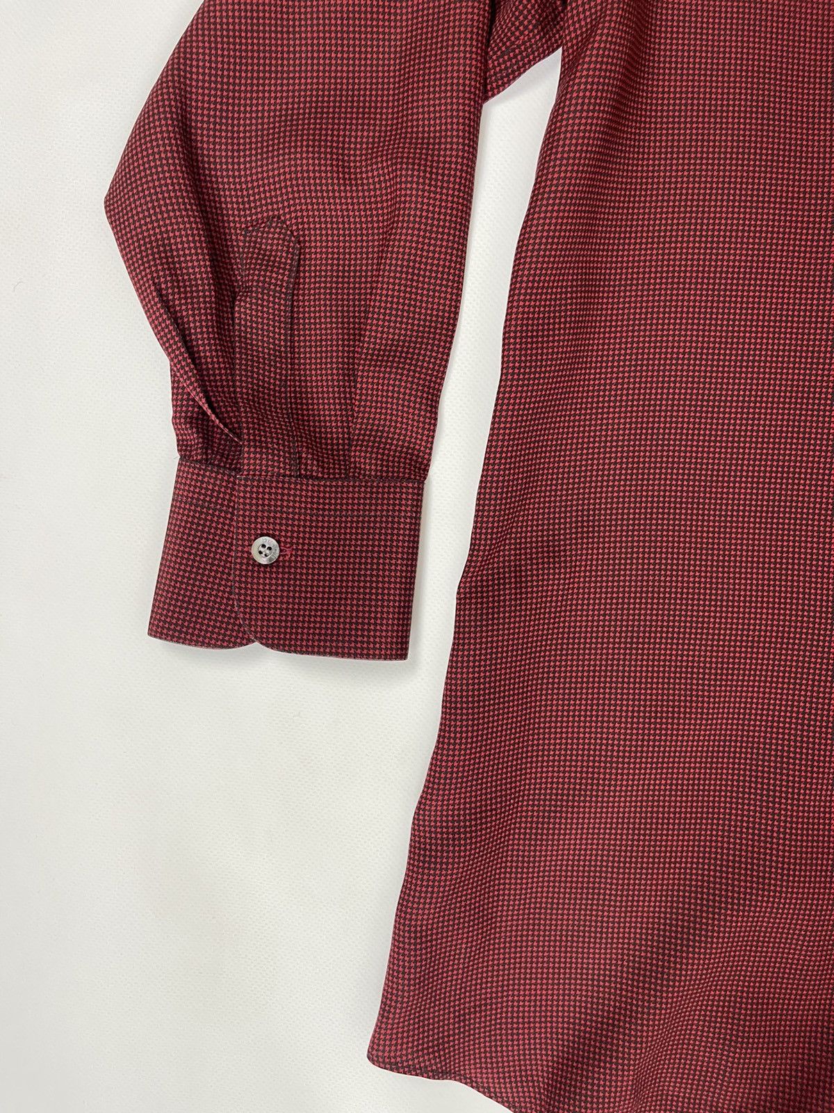 BIJAN RRP $2000 Bijan pure silk dot pattern cropped sleeve shirt Size US S / EU 44-46 / 1 - 5 Thumbnail