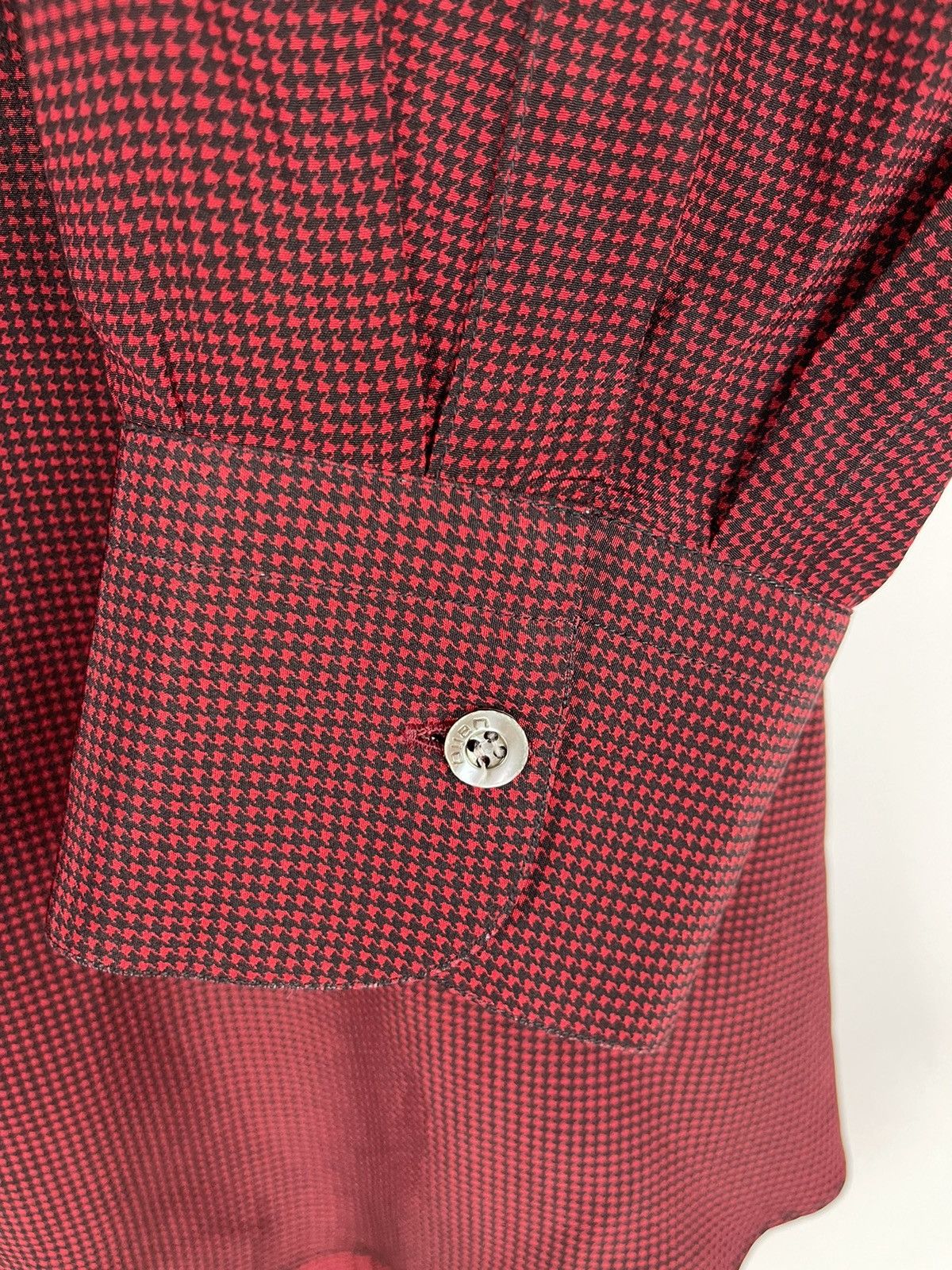BIJAN RRP $2000 Bijan pure silk dot pattern cropped sleeve shirt Size US S / EU 44-46 / 1 - 11 Thumbnail