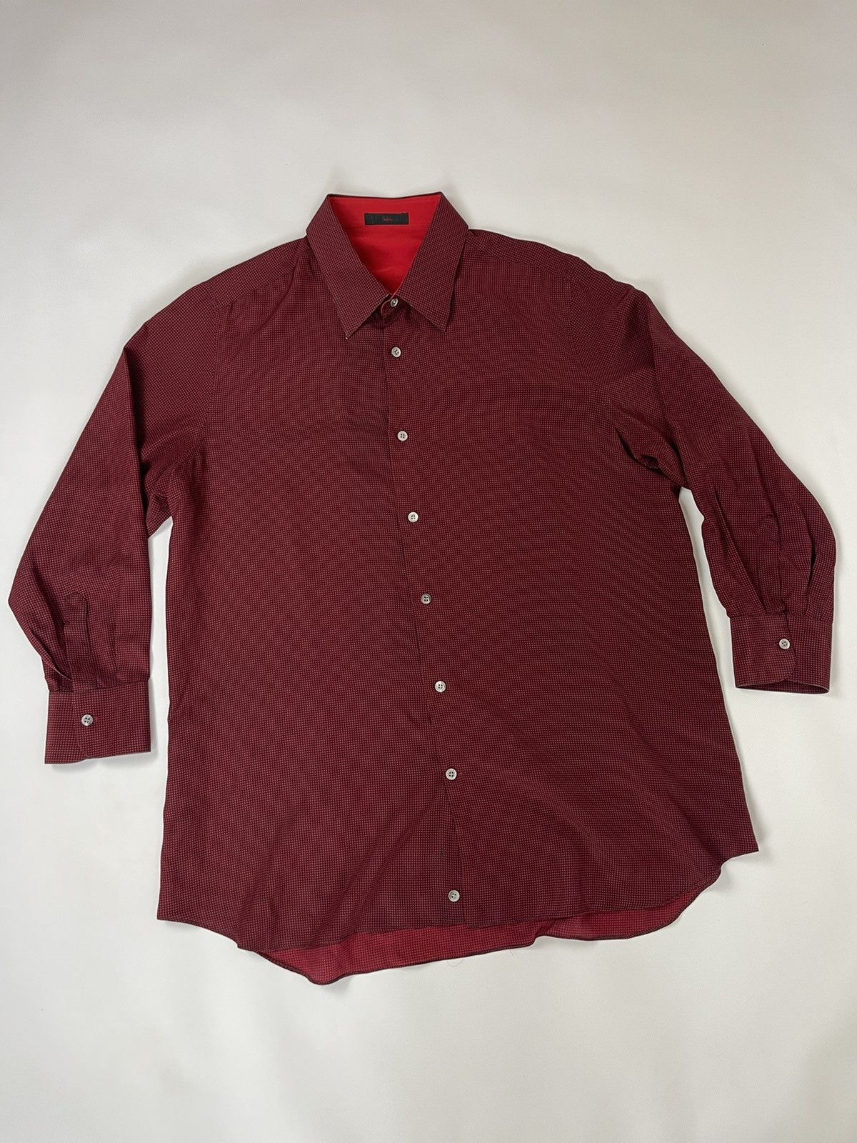 BIJAN RRP $2000 Bijan pure silk dot pattern cropped sleeve shirt Size US S / EU 44-46 / 1 - 3 Thumbnail