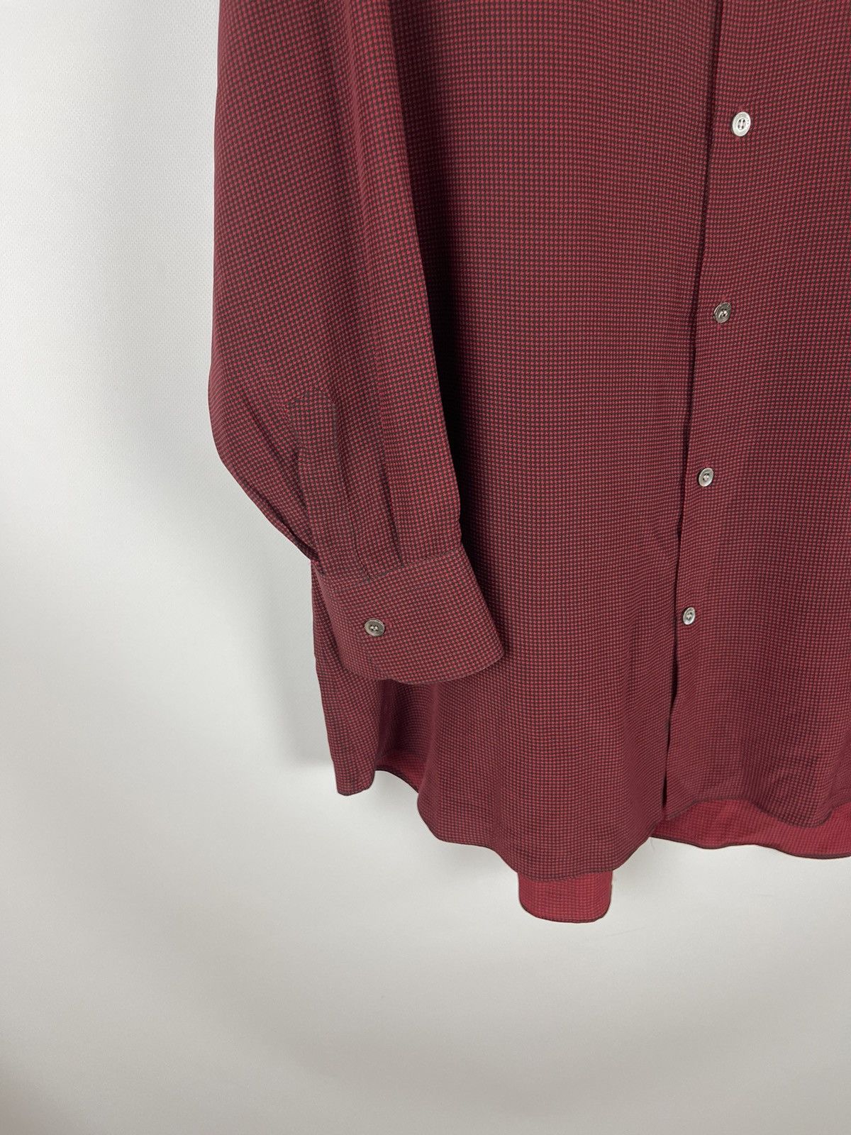 BIJAN RRP $2000 Bijan pure silk dot pattern cropped sleeve shirt Size US S / EU 44-46 / 1 - 13 Thumbnail