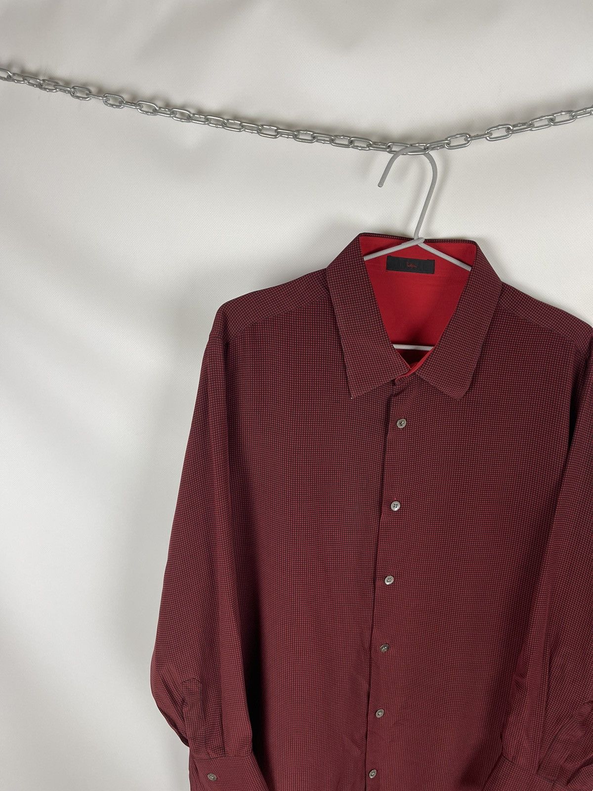 BIJAN RRP $2000 Bijan pure silk dot pattern cropped sleeve shirt Size US S / EU 44-46 / 1 - 10 Thumbnail