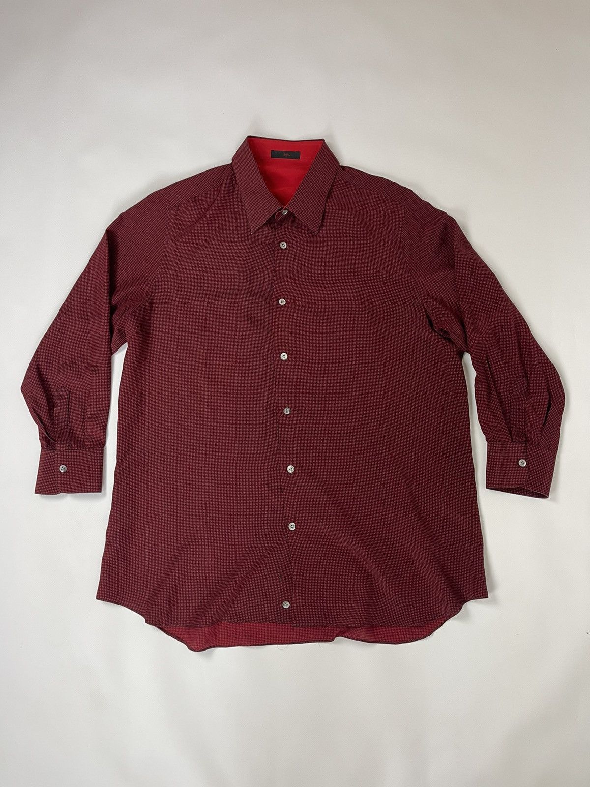 BIJAN RRP $2000 Bijan pure silk dot pattern cropped sleeve shirt Size US S / EU 44-46 / 1 - 2 Thumbnail