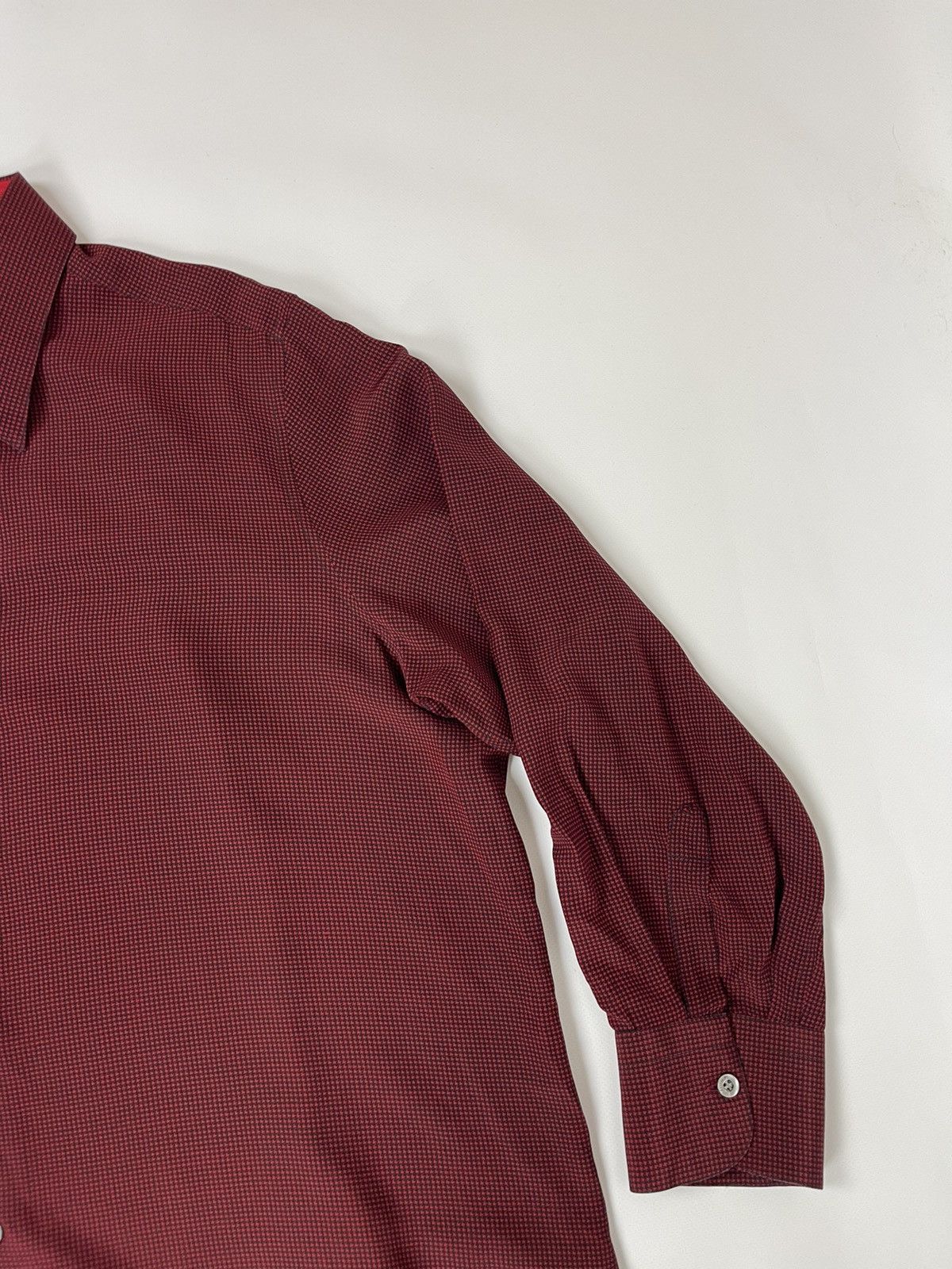 BIJAN RRP $2000 Bijan pure silk dot pattern cropped sleeve shirt Size US S / EU 44-46 / 1 - 6 Thumbnail