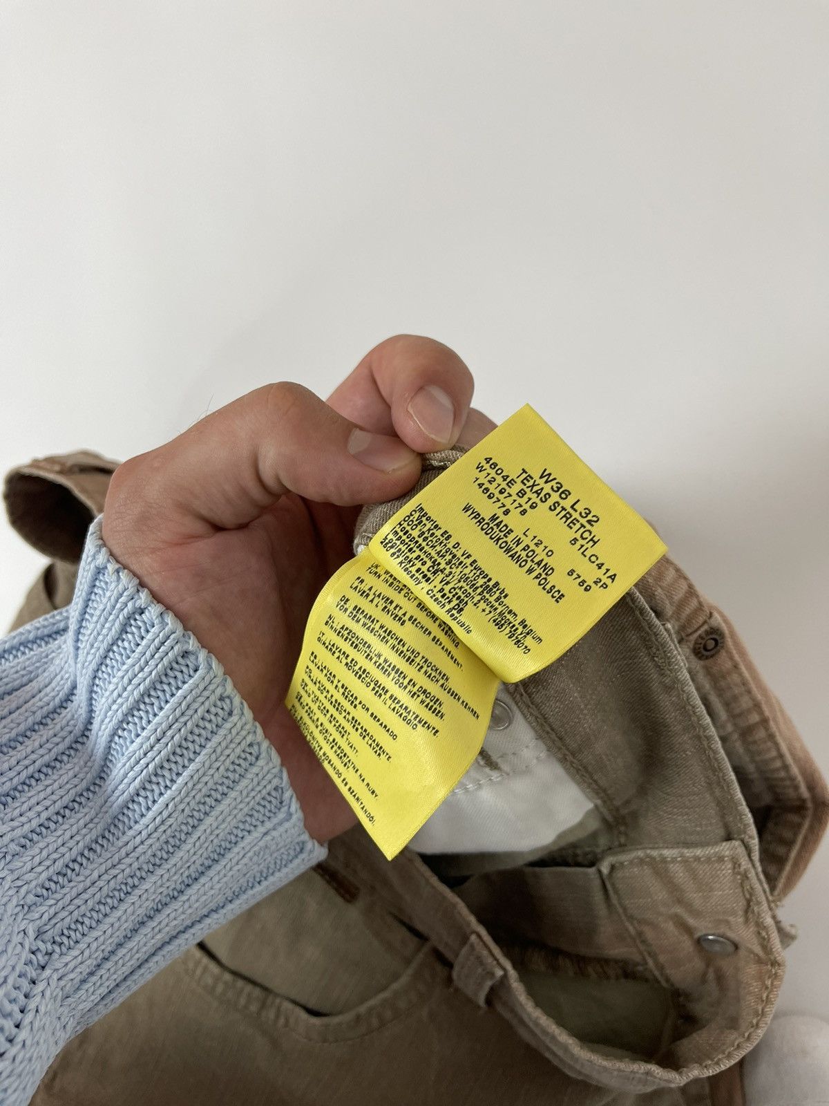 Vintage Wrangler vintage seams dyed beige denim jeans pants Size US 34 / EU 50 - 13 Thumbnail
