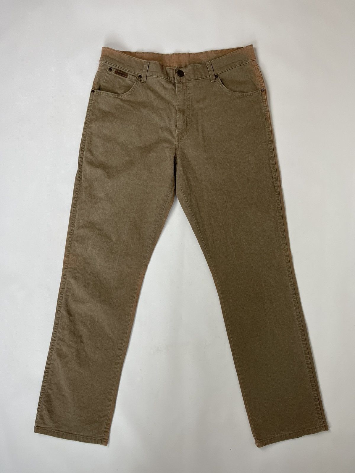 Vintage Wrangler vintage seams dyed beige denim jeans pants Size US 34 / EU 50 - 7 Thumbnail
