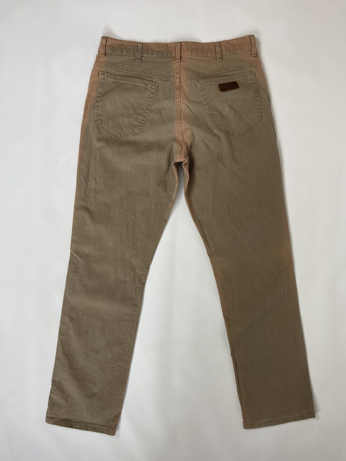 Vintage Wrangler vintage seams dyed beige denim jeans pants Size US 34 / EU 50 - 3 Thumbnail