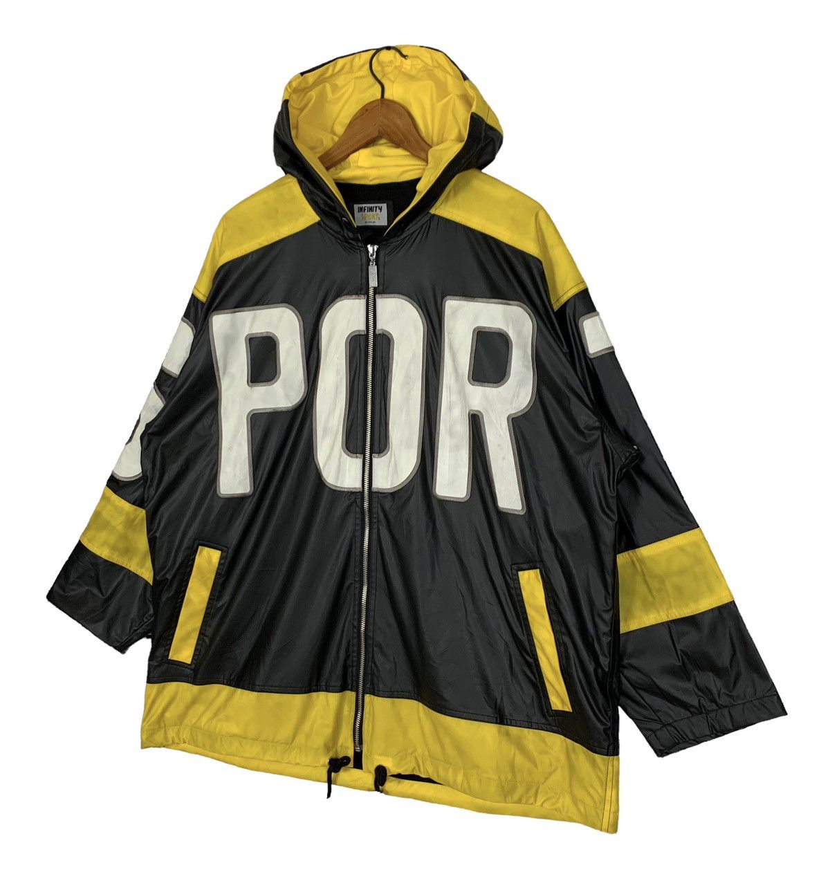 Japanese Brand Vintage Infinity Sport Embroidery Pvc Zip Up Hoodie Jacket Size US XL / EU 56 / 4 - 5 Thumbnail