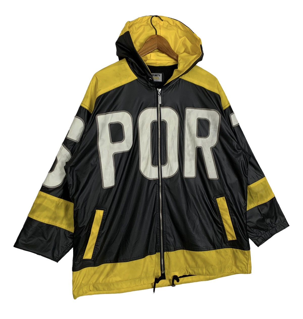Japanese Brand Vintage Infinity Sport Embroidery Pvc Zip Up Hoodie Jacket Size US XL / EU 56 / 4 - 4 Thumbnail