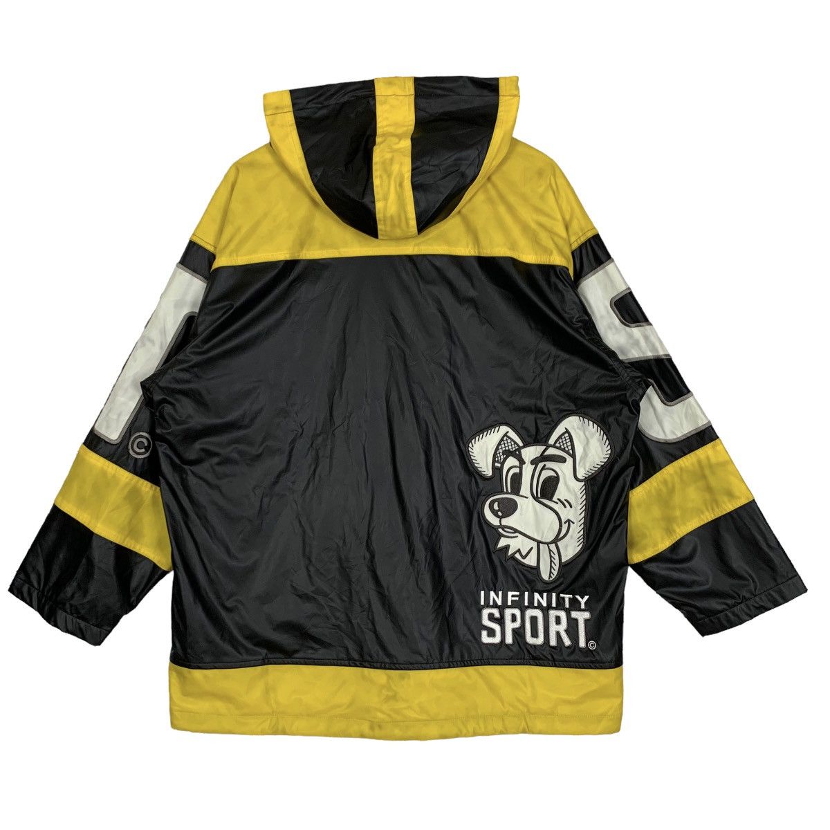 Japanese Brand Vintage Infinity Sport Embroidery Pvc Zip Up Hoodie Jacket Size US XL / EU 56 / 4 - 8 Thumbnail