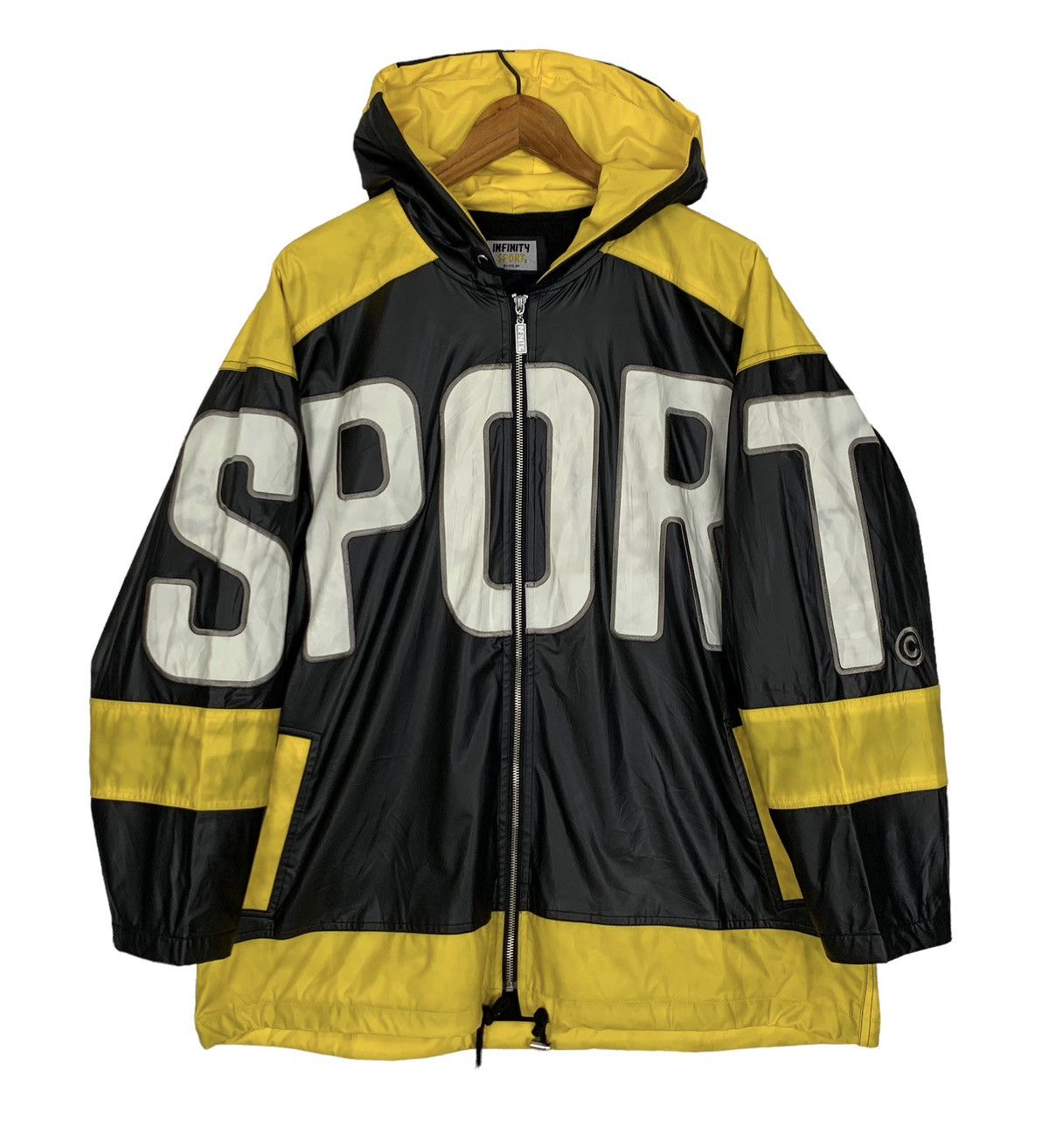 Japanese Brand Vintage Infinity Sport Embroidery Pvc Zip Up Hoodie Jacket Size US XL / EU 56 / 4 - 2 Thumbnail