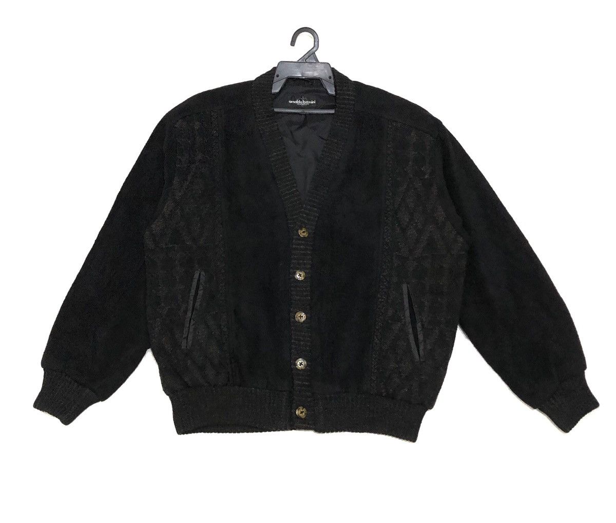 Japanese Brand Vintage ARNALDO Bassini Cardigan Knitwear Jacket Size US L / EU 52-54 / 3 - 8 Thumbnail