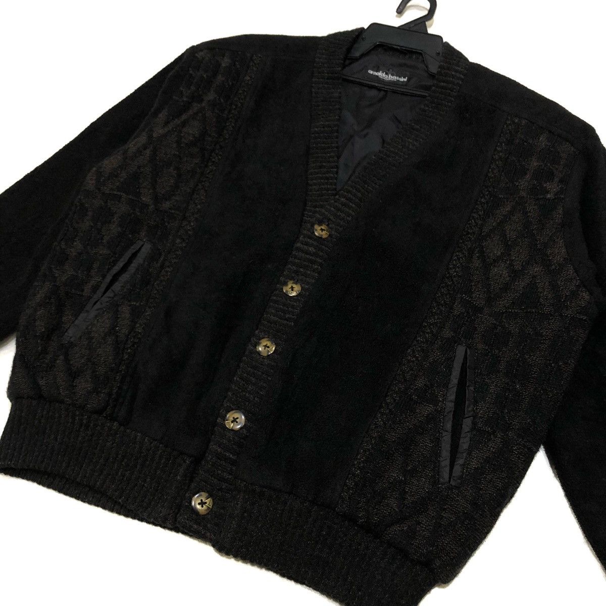 Japanese Brand Vintage ARNALDO Bassini Cardigan Knitwear Jacket Size US L / EU 52-54 / 3 - 2 Thumbnail