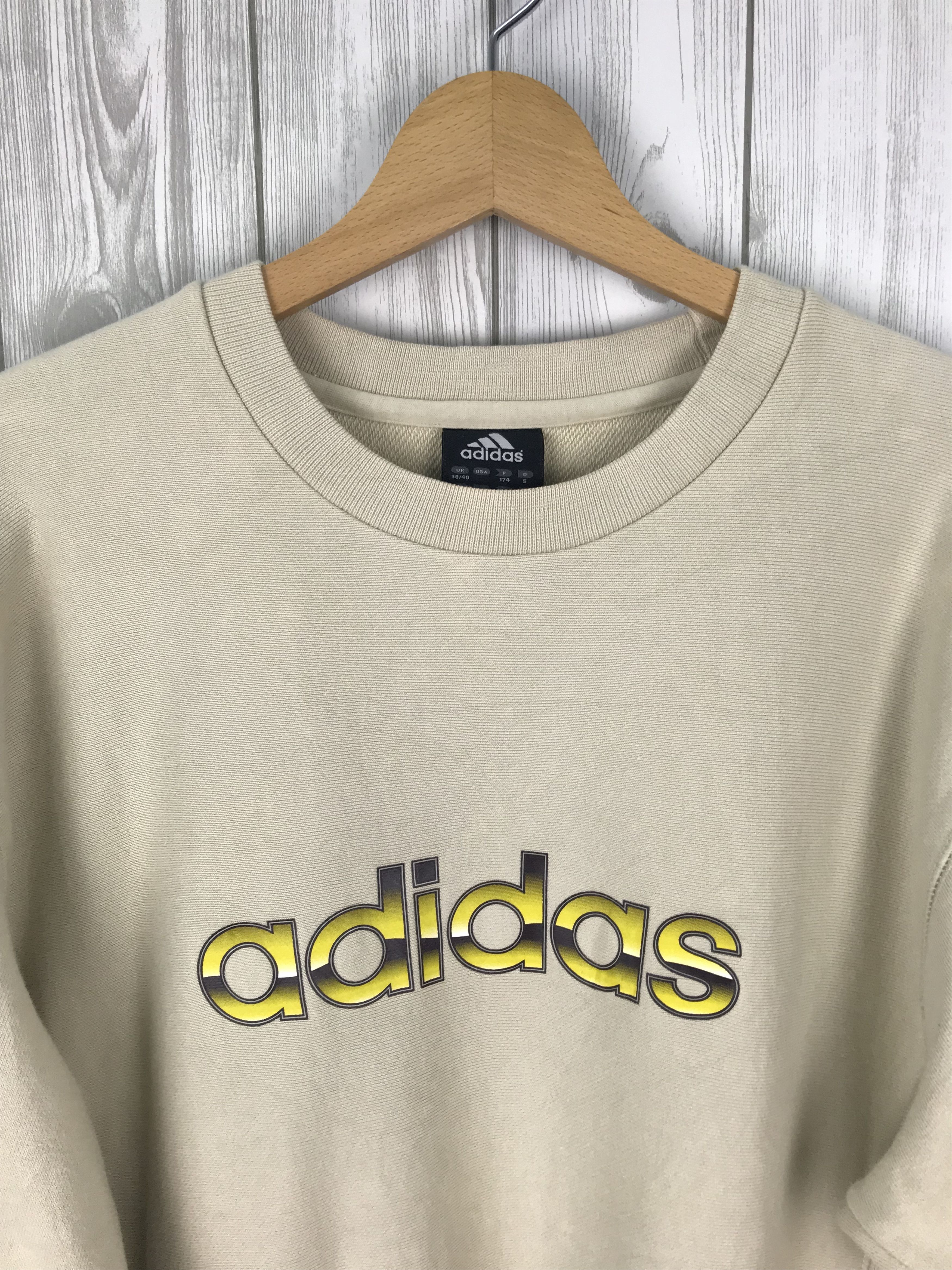 Adidas Vintage 00s ADIDAS Spell Out Pullover Sweatshirt Size US L / EU 52-54 / 3 - 3 Thumbnail