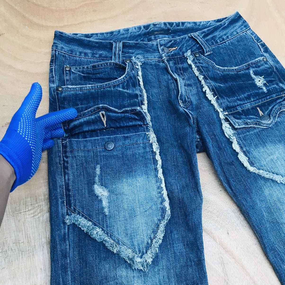 Japanese Brand W32x33 Kapital Design Browny distressed bush Jean Size US 32 / EU 48 - 7 Thumbnail