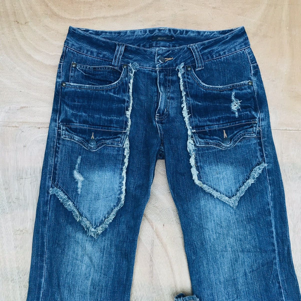 Japanese Brand W32x33 Kapital Design Browny distressed bush Jean Size US 32 / EU 48 - 3 Thumbnail