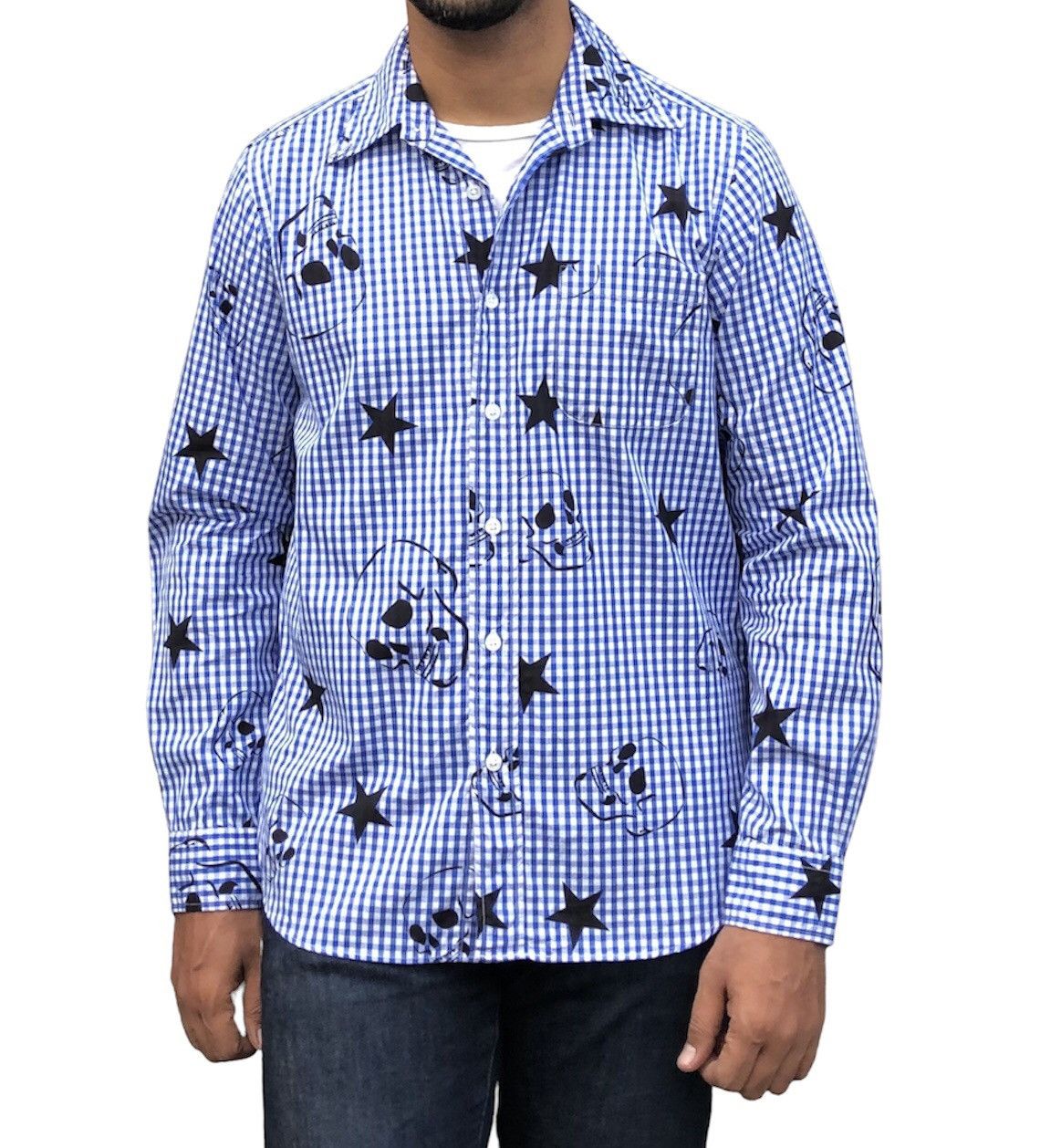 Sophnet. Sophnet. Checkered Skull And Star Design Long Sleeves Shirt Size US M / EU 48-50 / 2 - 2 Thumbnail