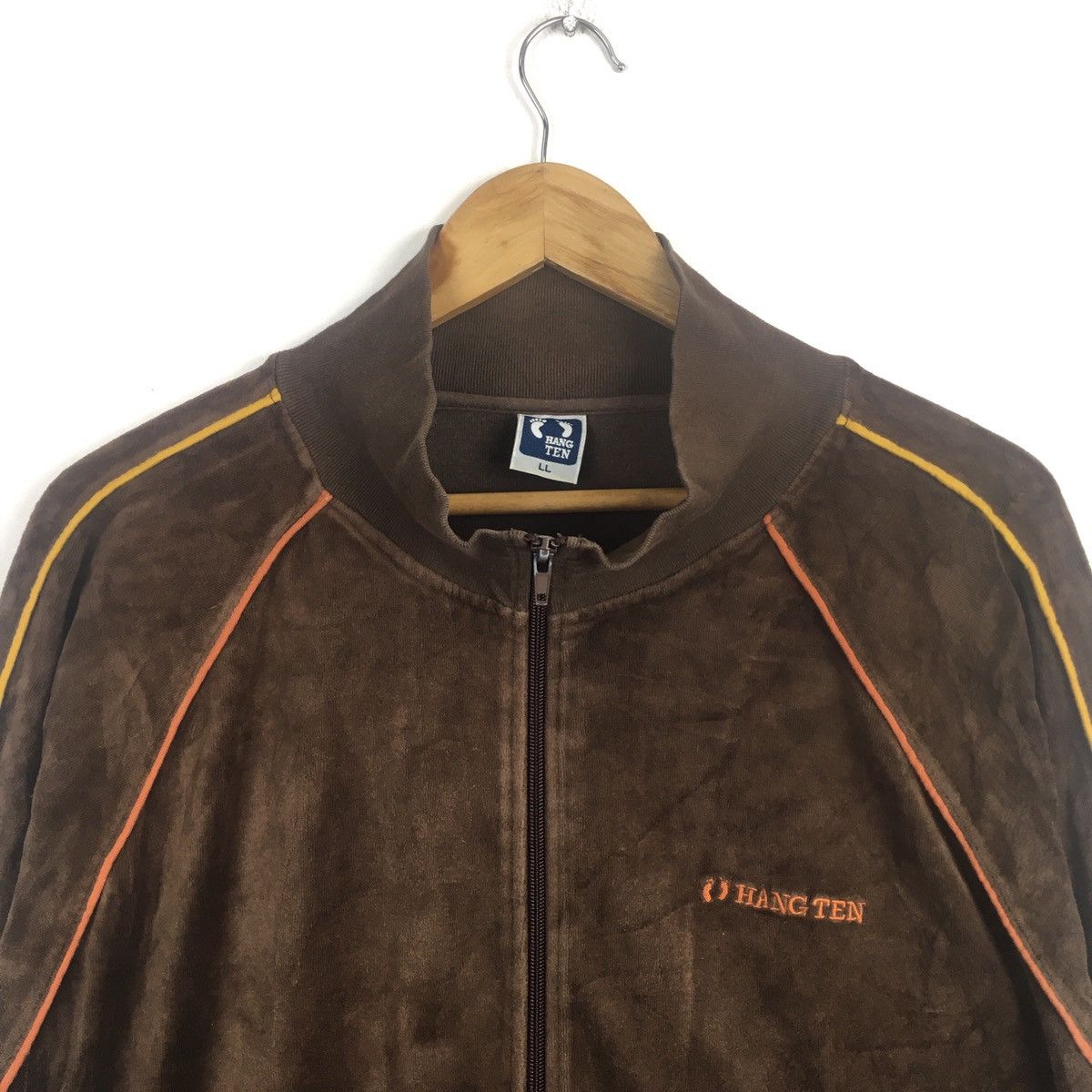 Hang Ten Vintage Hang Ten Zipped Fleece Brown Sweater Size US L / EU 52-54 / 3 - 2 Thumbnail