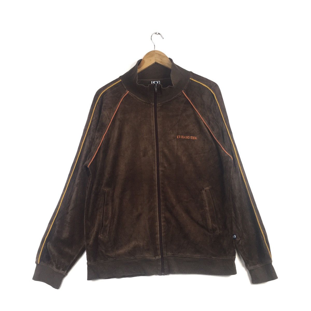 Hang Ten Vintage Hang Ten Zipped Fleece Brown Sweater Size US L / EU 52-54 / 3 - 1 Thumbnail