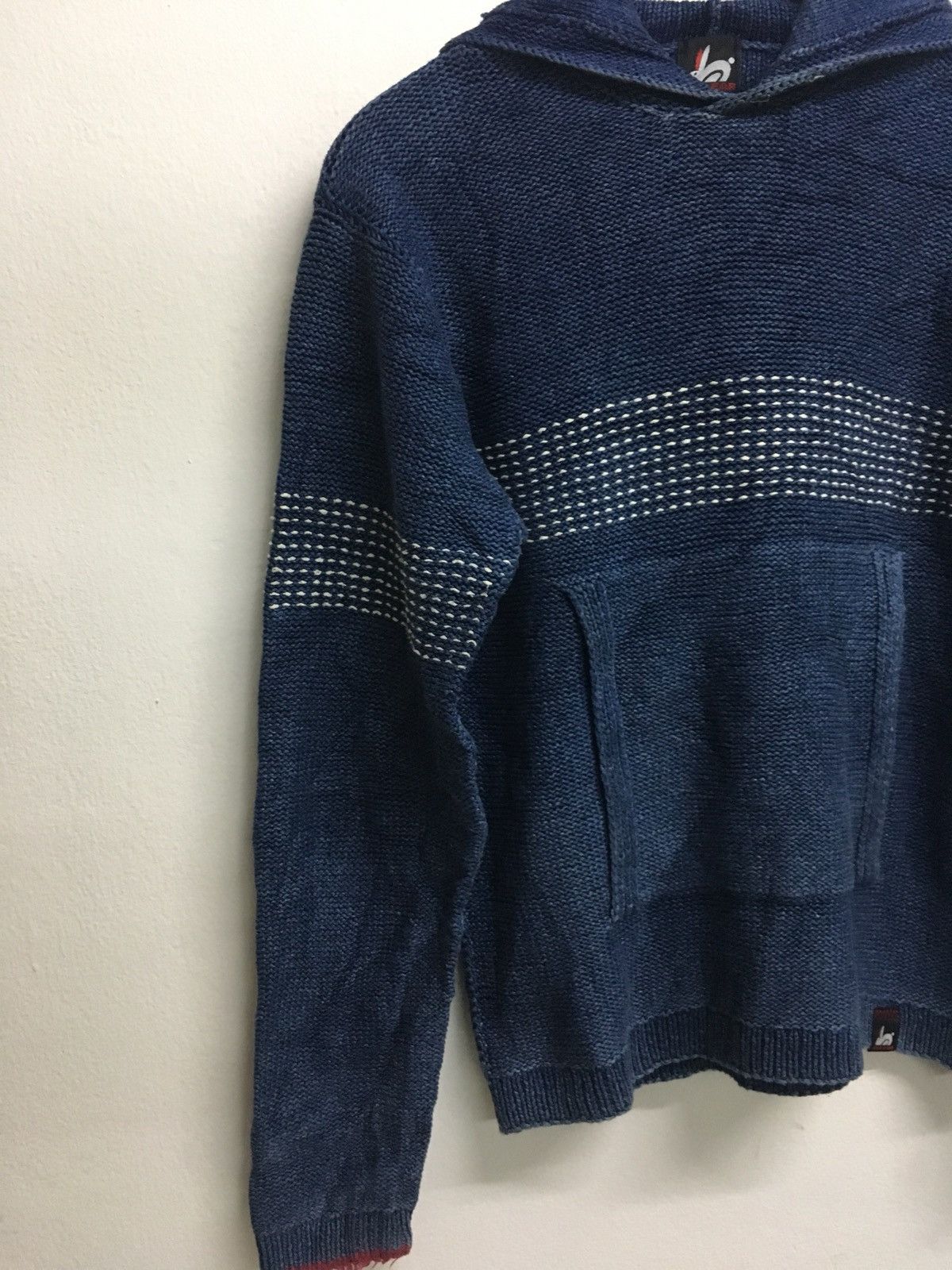 Indigo knitwear hoodie Size US M / EU 48-50 / 2 - 3 Thumbnail