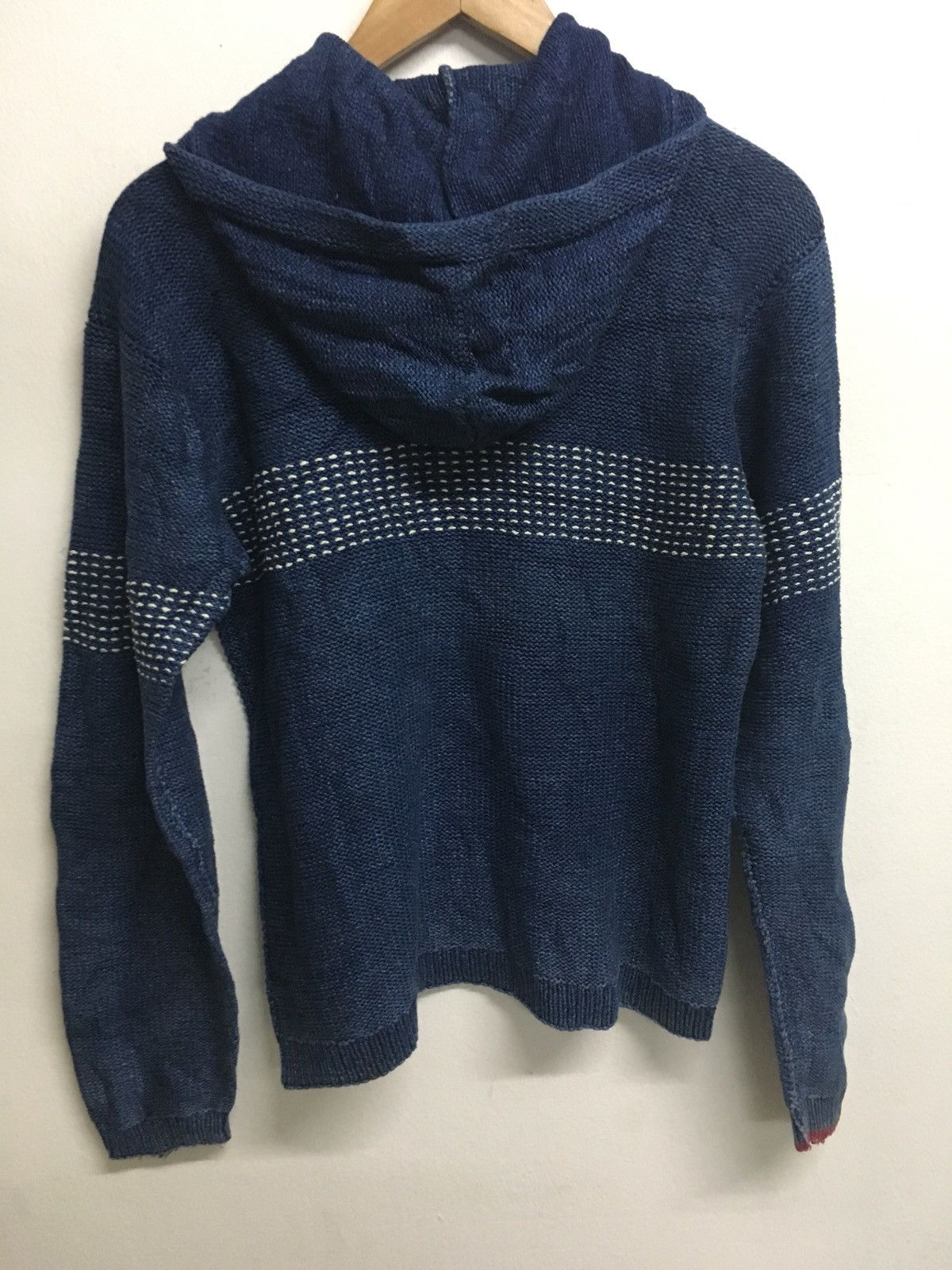 Indigo knitwear hoodie Size US M / EU 48-50 / 2 - 7 Thumbnail