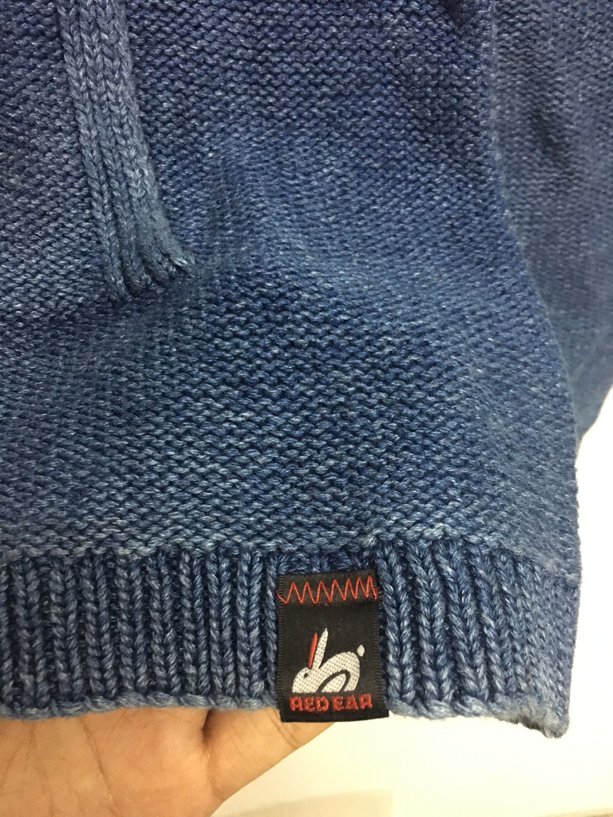 Indigo knitwear hoodie Size US M / EU 48-50 / 2 - 6 Thumbnail