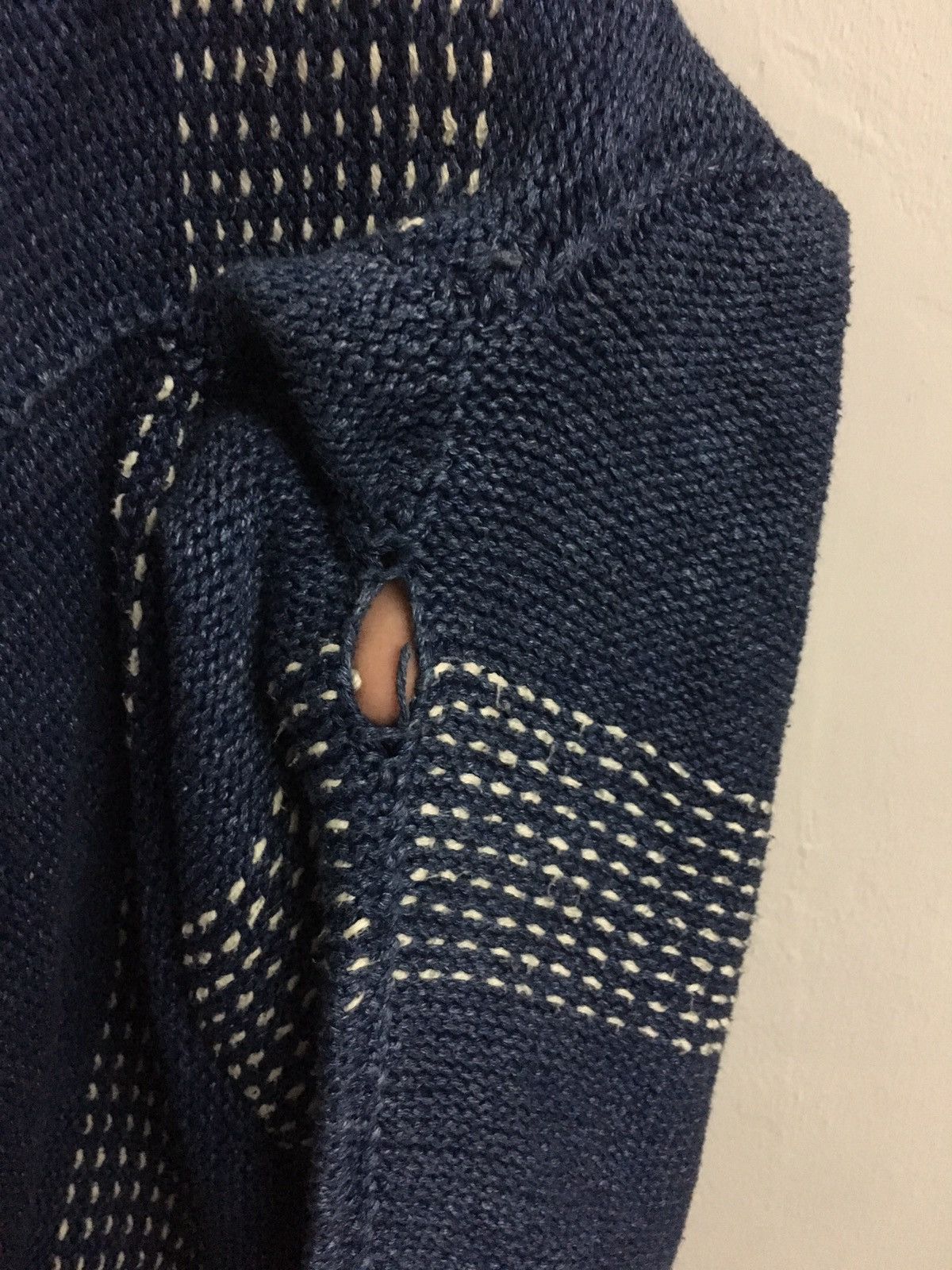 Indigo knitwear hoodie Size US M / EU 48-50 / 2 - 8 Thumbnail