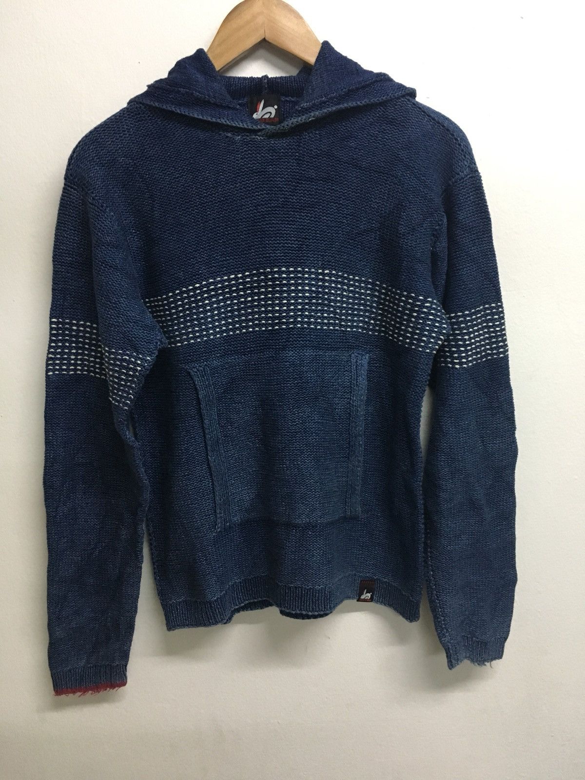Indigo knitwear hoodie Size US M / EU 48-50 / 2 - 1 Thumbnail