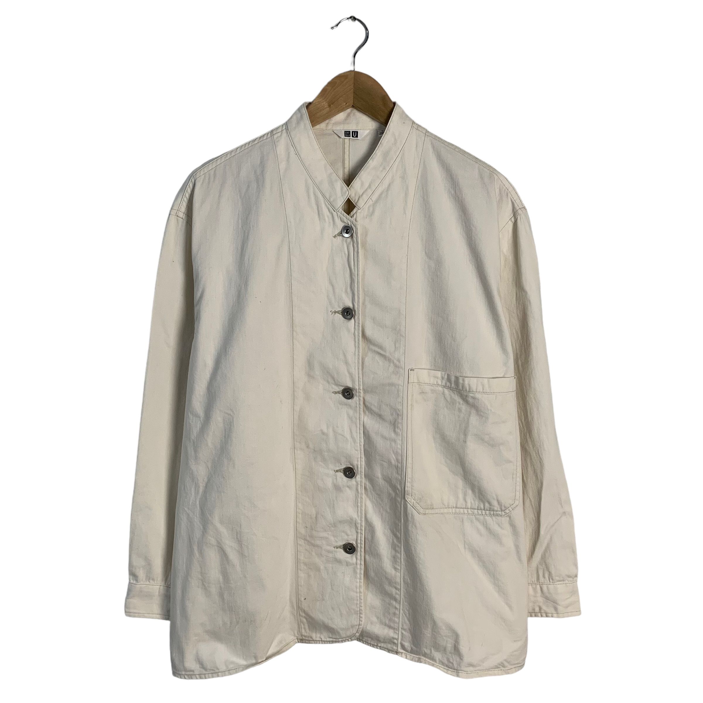 image of U Lemaire Casual Shirt Jacket in White, Men's (Size Large)